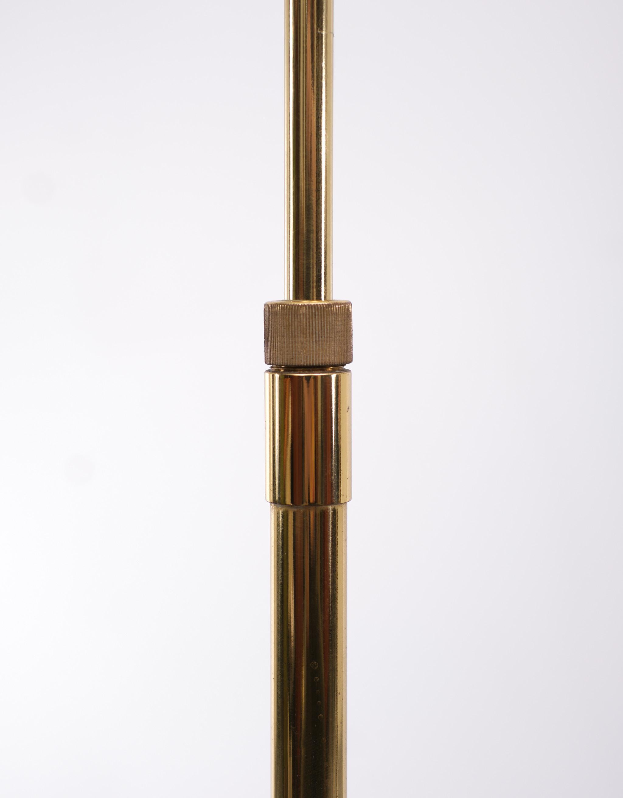 Mid-Century Modern Brass Swing Arm Floor Lamps 1970s