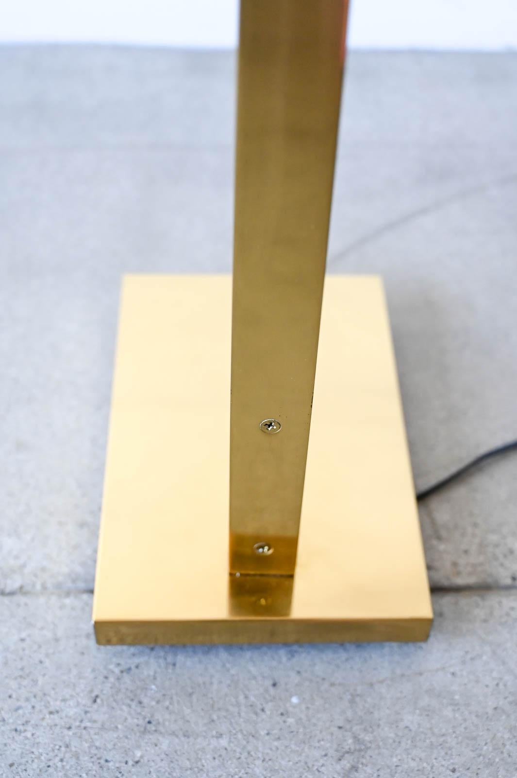 Brass Swing Arm Floor or Reading Lamp by Casella, ca. 1970 7
