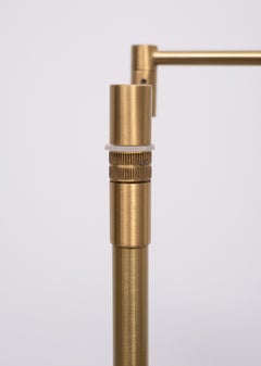 Lampe de bibliothèque à bras articulé en laiton Holtkoetter Allemagne 1980