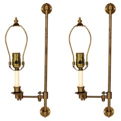 Brass Swing Arm Library Sconces