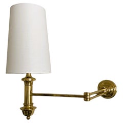Brass Swing Arm Sconce Wall Light, 1960s