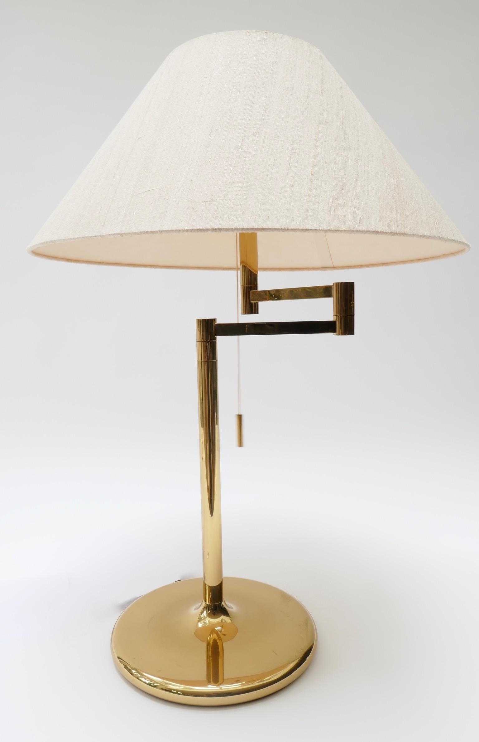 Brass Swing Arm Table Lamp, Germany, 1970s 6