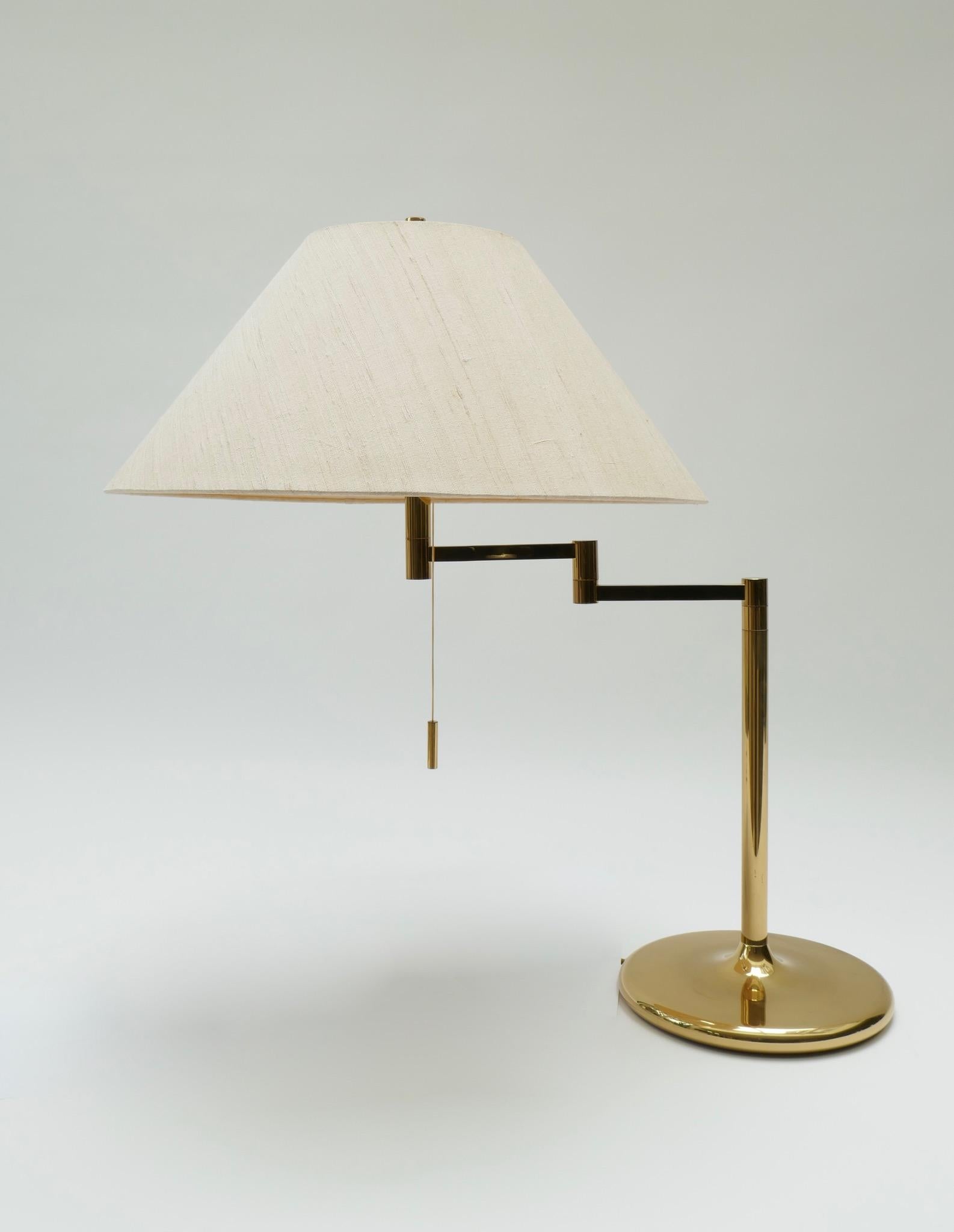 Late 20th Century Brass Swing Arm Table Lamp, Germany, 1970s