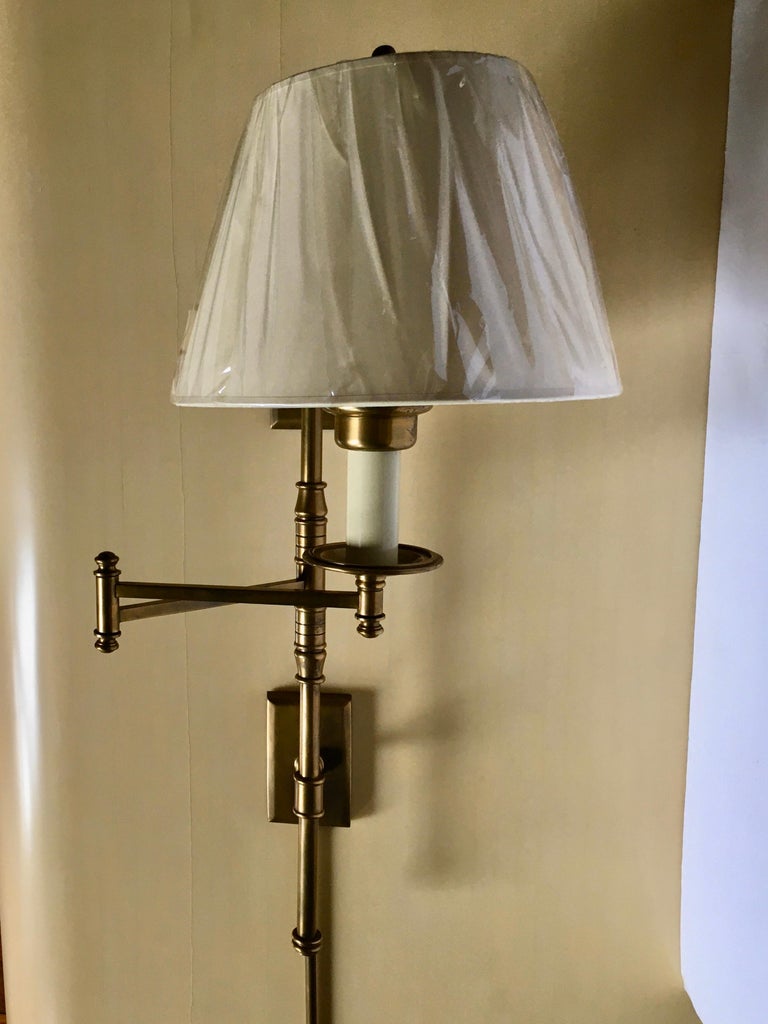 Brass Swing Arm Task Wall Sconce by Chapman and Meyers for Visual