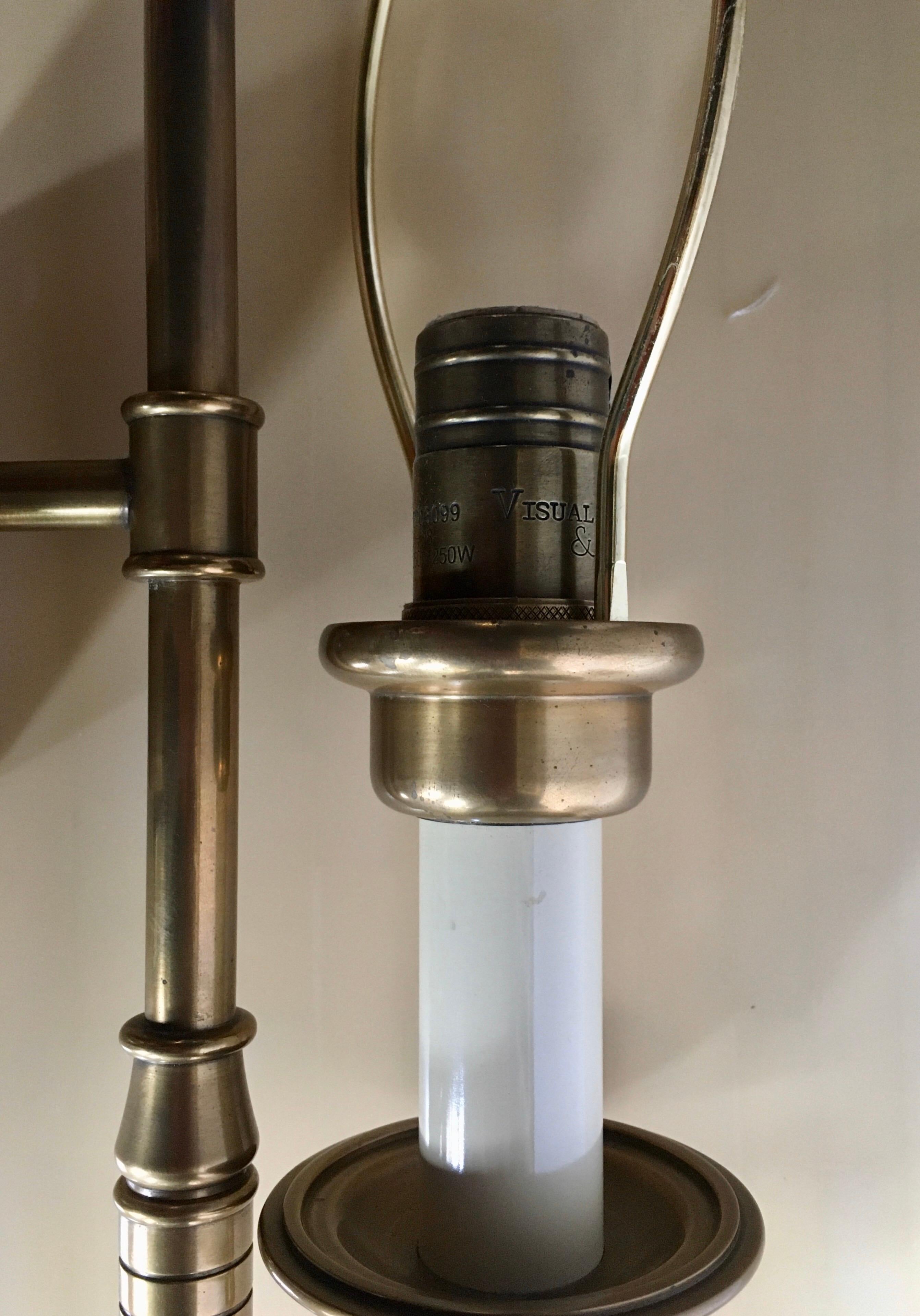 Metal Brass Swing Arm Task Wall Sconce by Chapman & Meyers for Visual Comfort