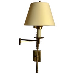 Brass Swing Arm Task Wall Sconce by Chapman & Meyers for Visual Comfort
