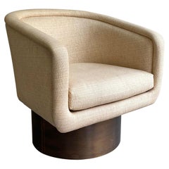 Brass Swivel Club Chair by Leon Rosen for Pace