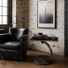 Brass Swivel Italian Table by La Metalarredo of Milan circa.1970s.
