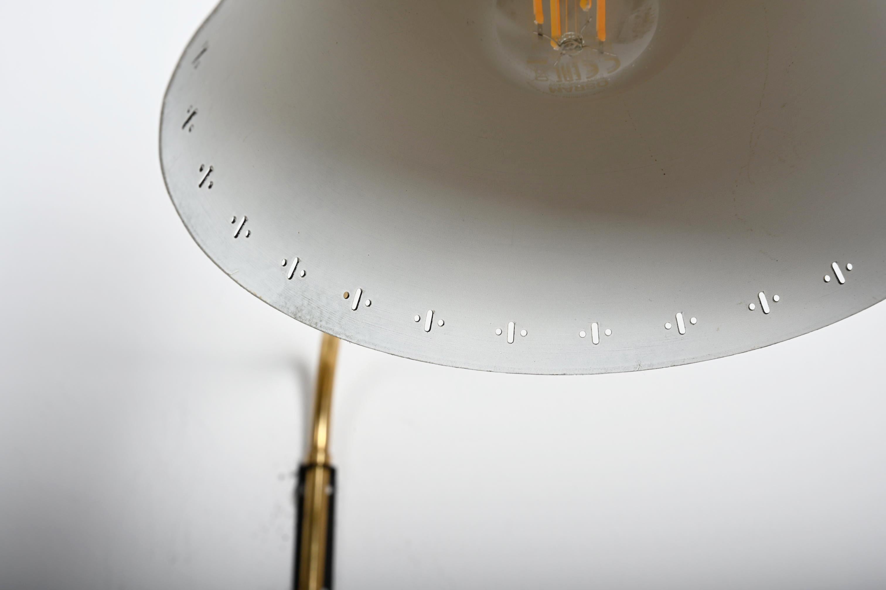 Brass Swivel Mounted Wall Lamp by EWA For Sale 2