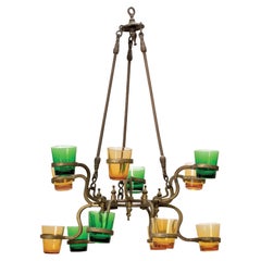 Indische Synagoge-Lampe aus Messing des frühen 20. Jahrhunderts