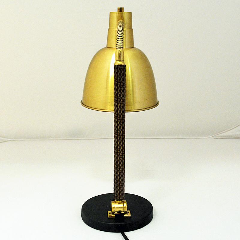 Norwegian Brass Table and Desk Lamp by Selecto AS, Norway, 1950s