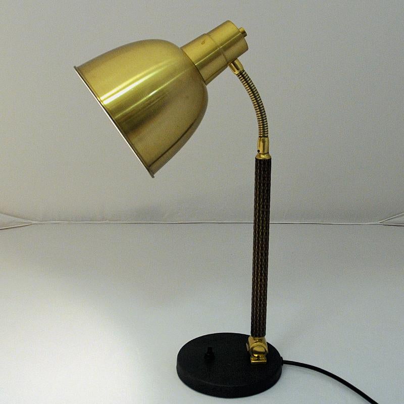 Polished Brass Table and Desk Lamp by Selecto AS, Norway, 1950s