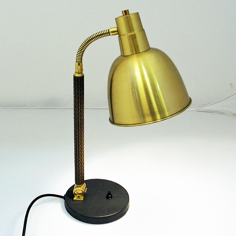Brass Table and Desk Lamp by Selecto AS, Norway, 1950s In Good Condition In Stockholm, SE