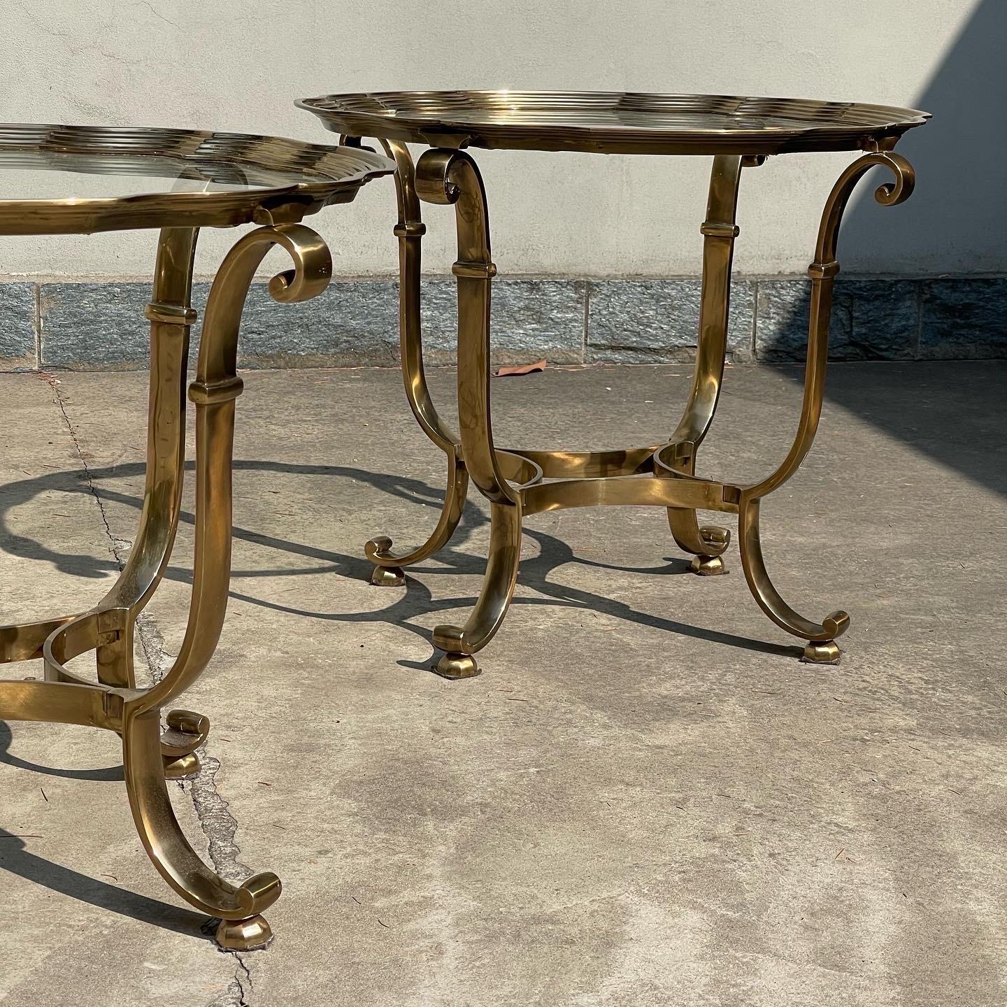Brass Table Attributed to Versace from the 70s For Sale 11