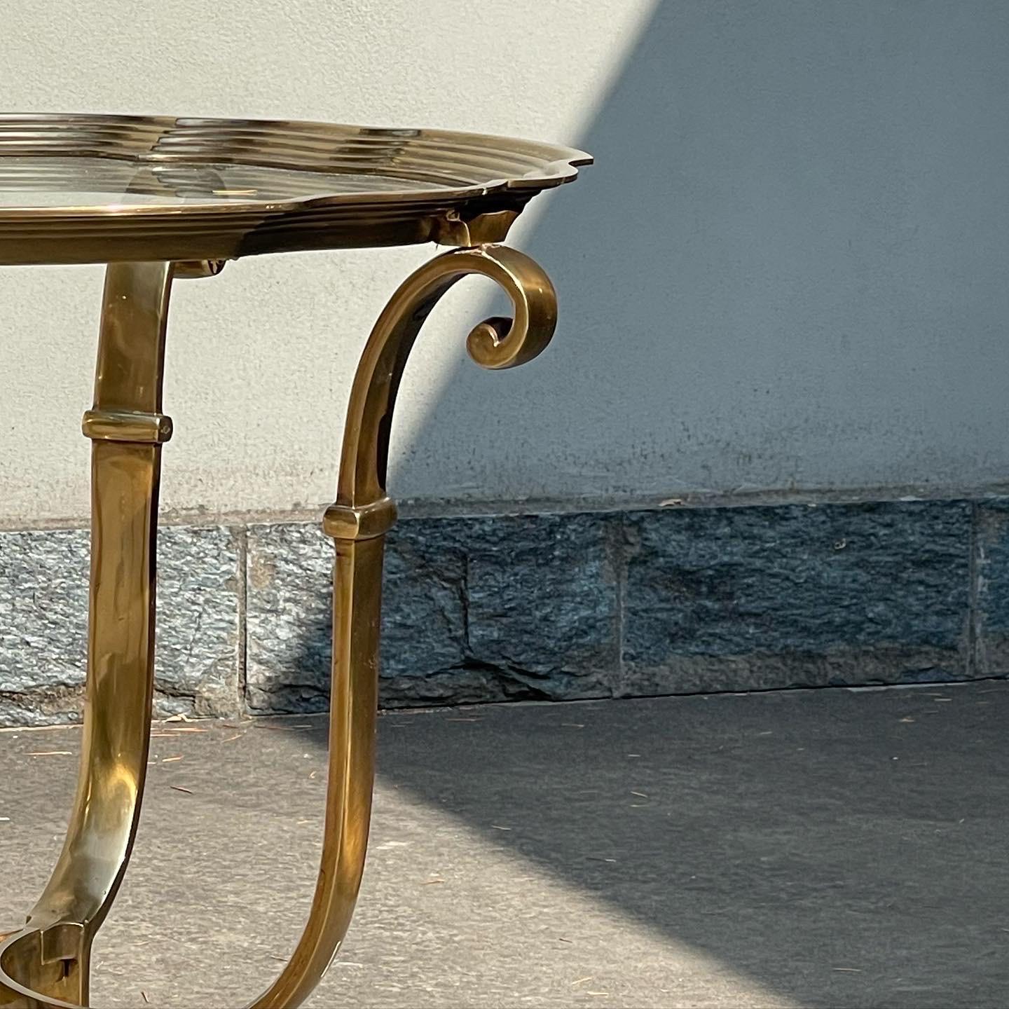 Brass Table Attributed to Versace from the 70s For Sale 14