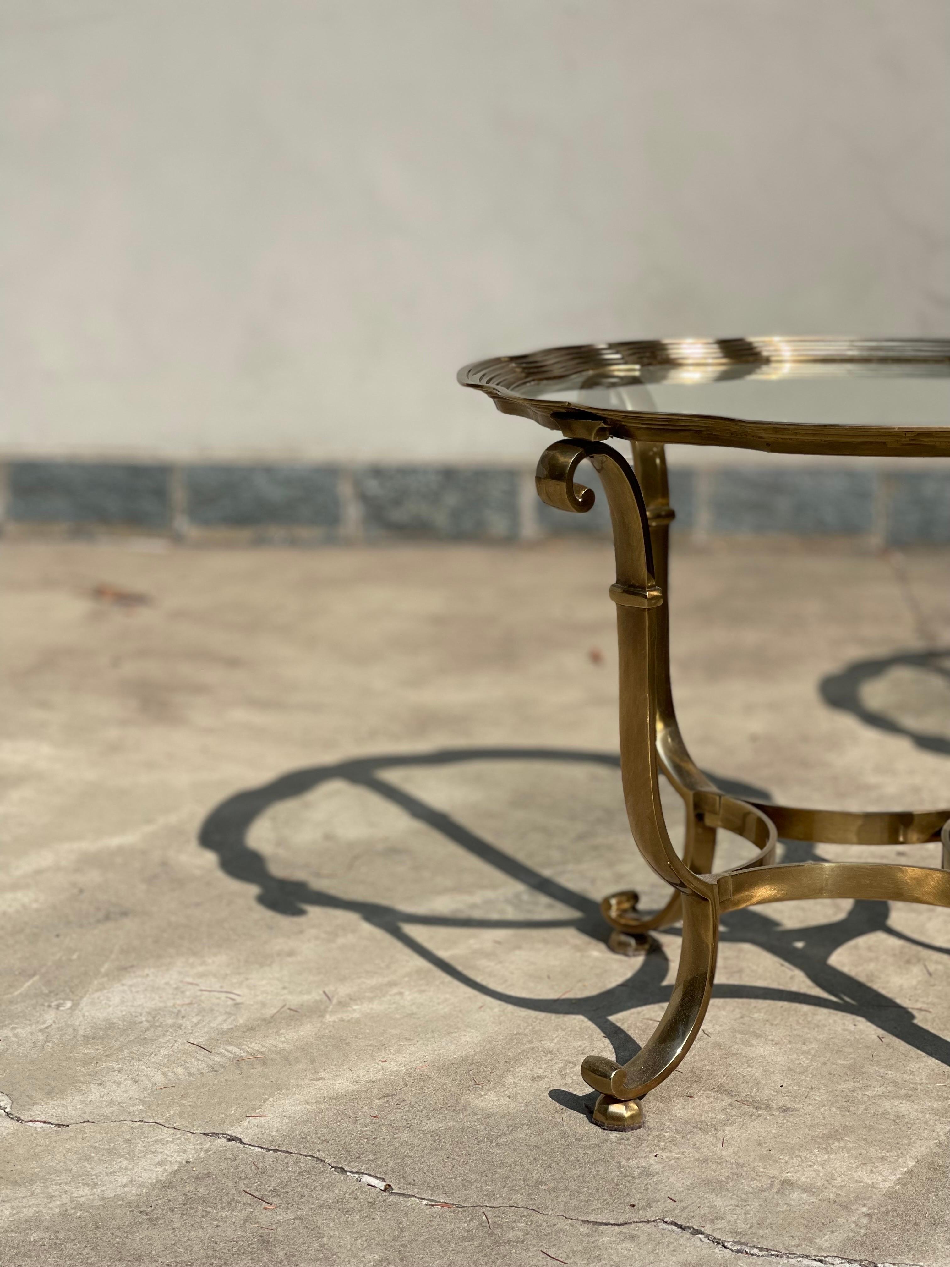 Italian Brass Table Attributed to Versace from the 70s For Sale