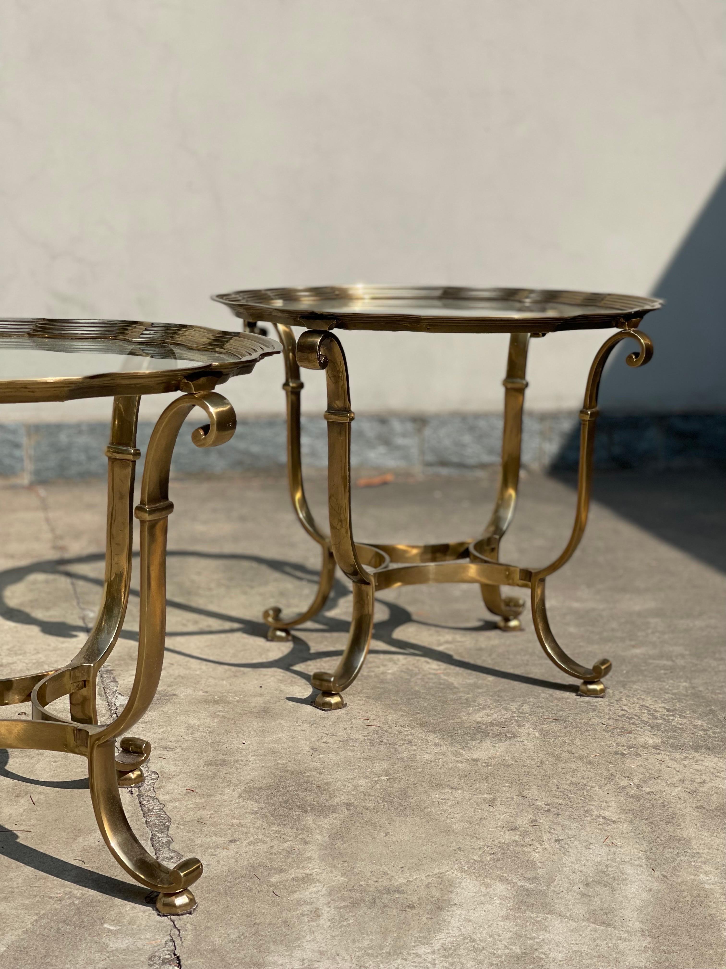 Late 20th Century Brass Table Attributed to Versace from the 70s For Sale