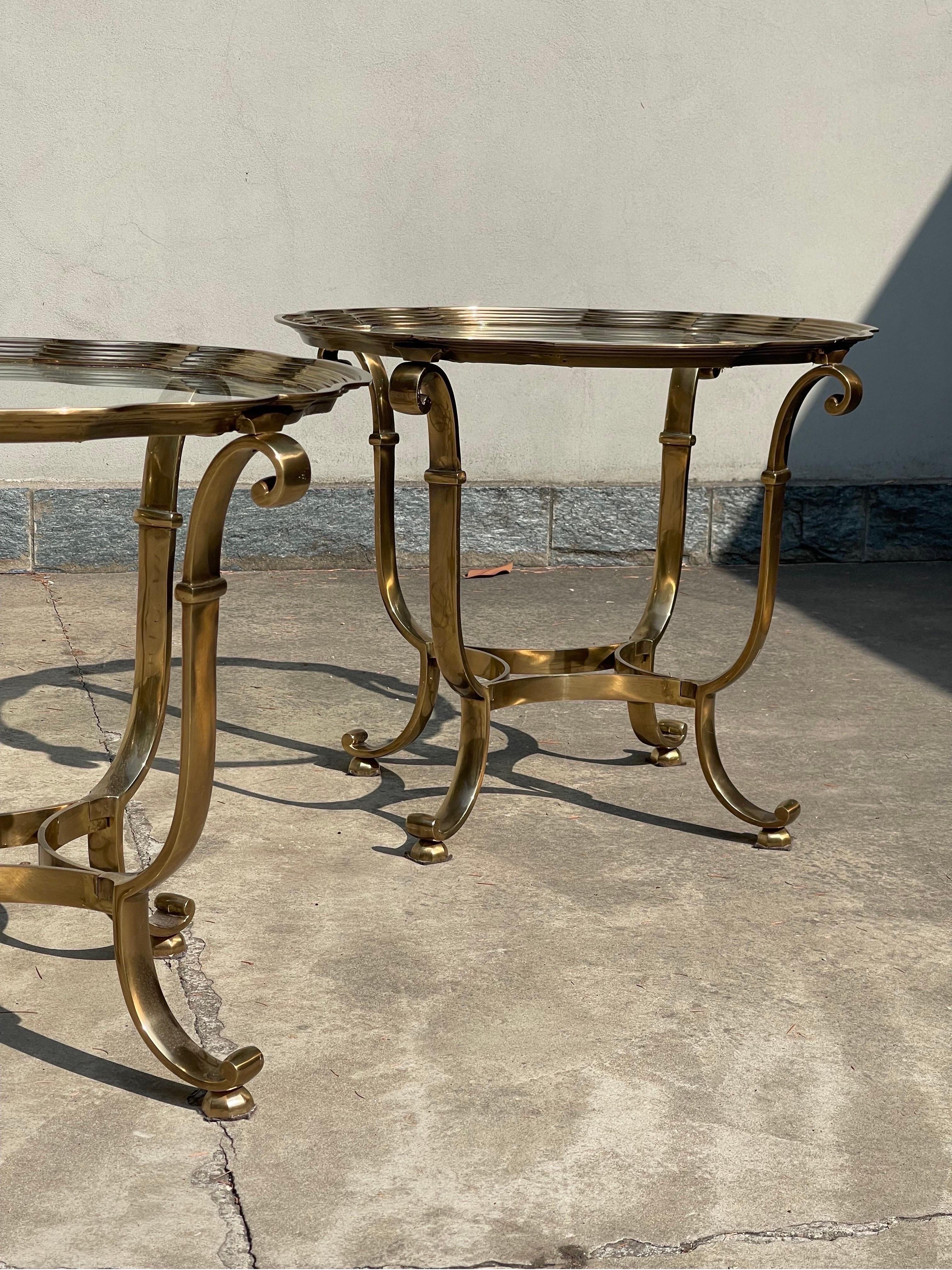 Brass Table Attributed to Versace from the 70s For Sale 1