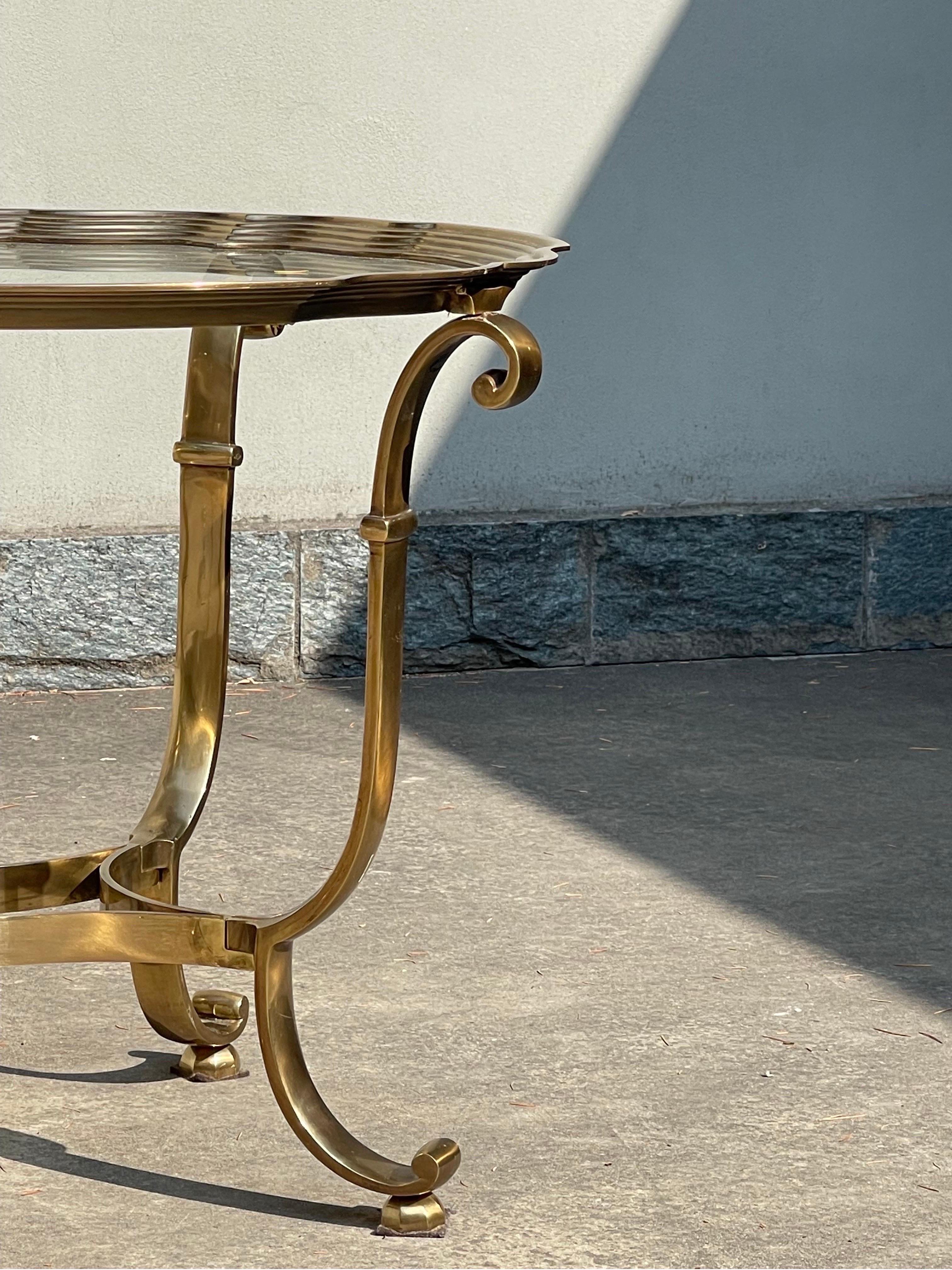 Brass Table Attributed to Versace from the 70s For Sale 2