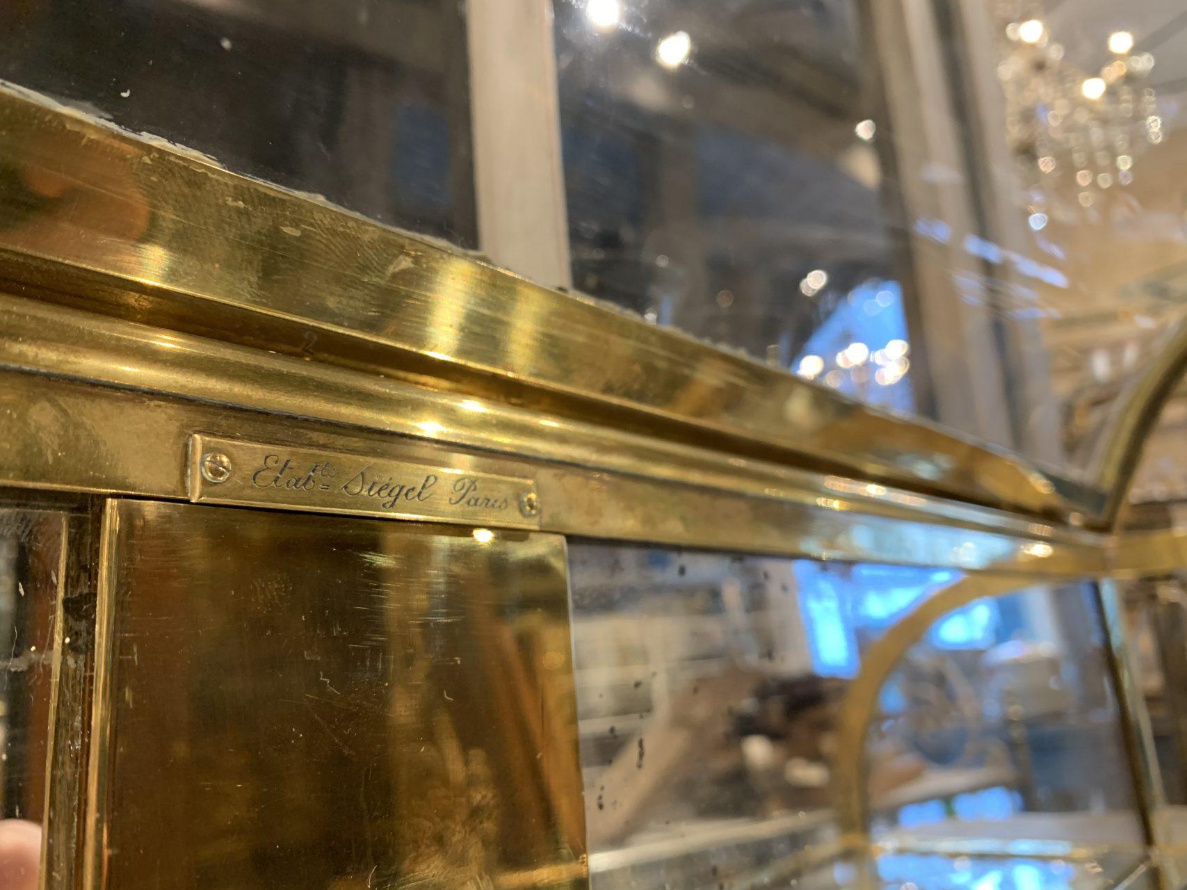 Brass Table Display Montre, Siégel, Late 19th Century 3