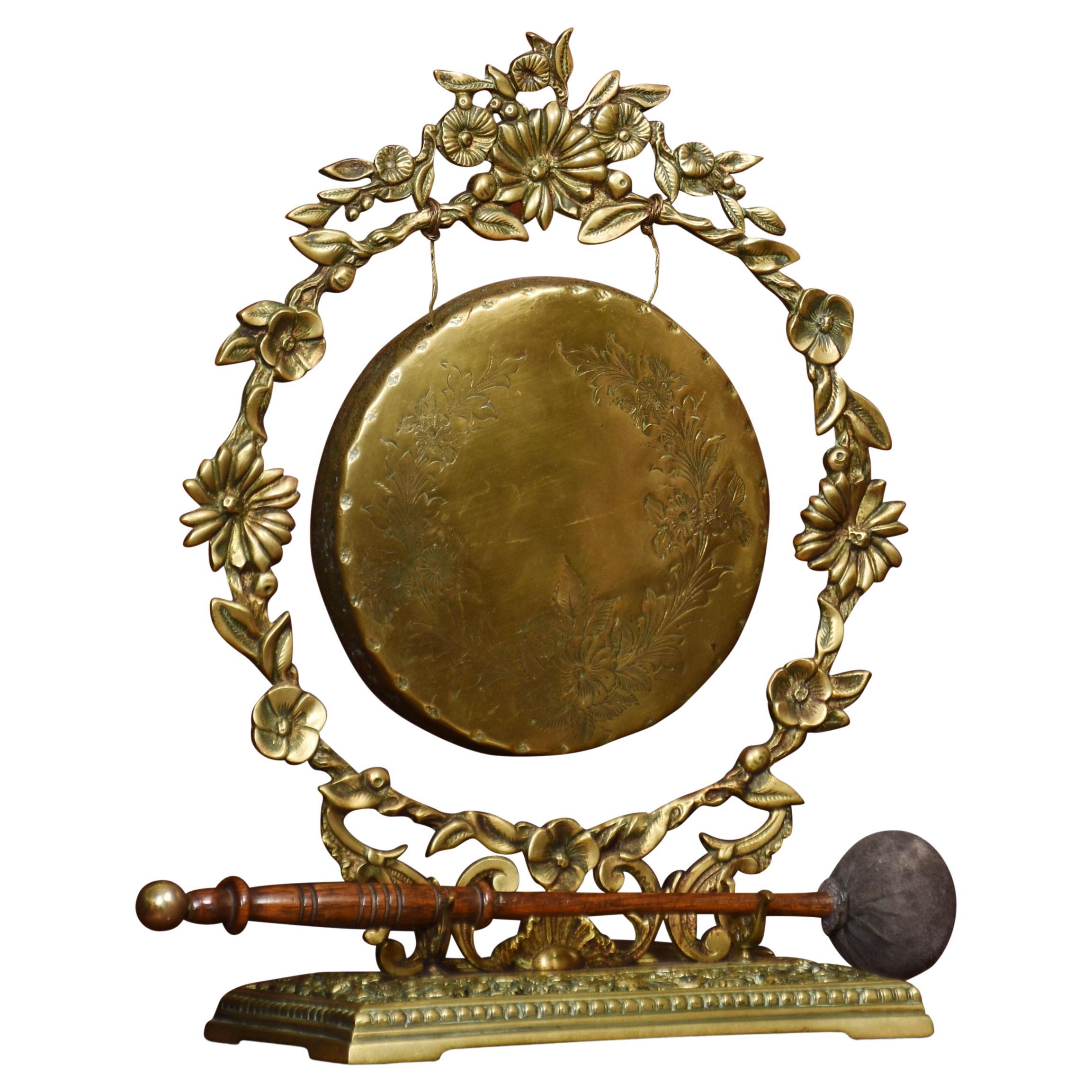 Brass Table Gong For Sale at 1stDibs