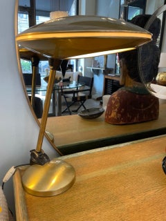 Brass Table Lamp, 1950s Space Age Style