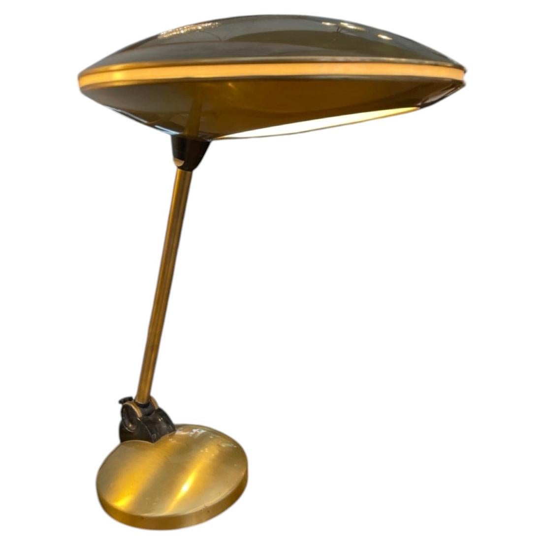 Brass Table Lamp, 1950s Space Age Style For Sale