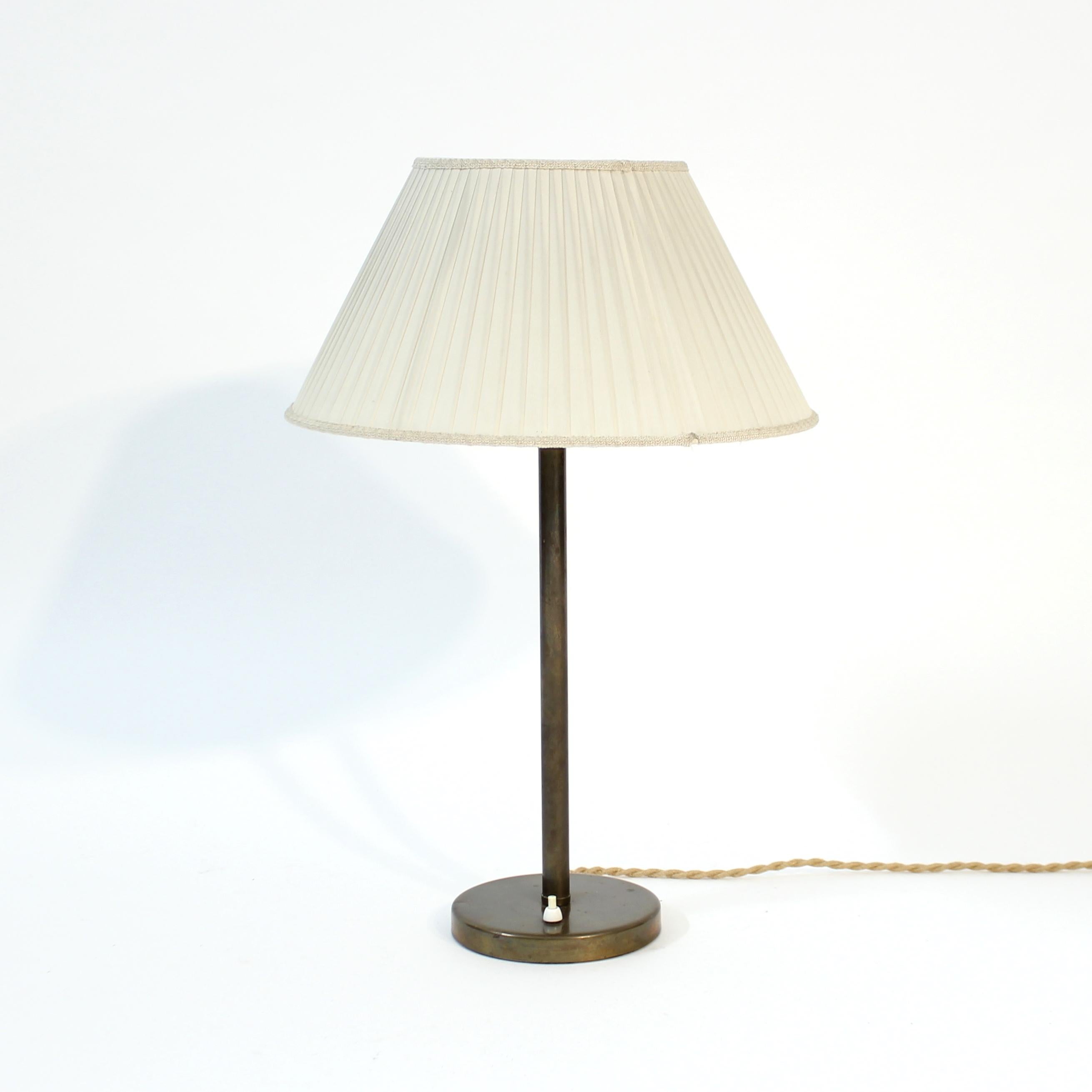 Scandinavian Modern Brass table lamp by ASEA, Attributed to Hans Bergström, 1950s For Sale