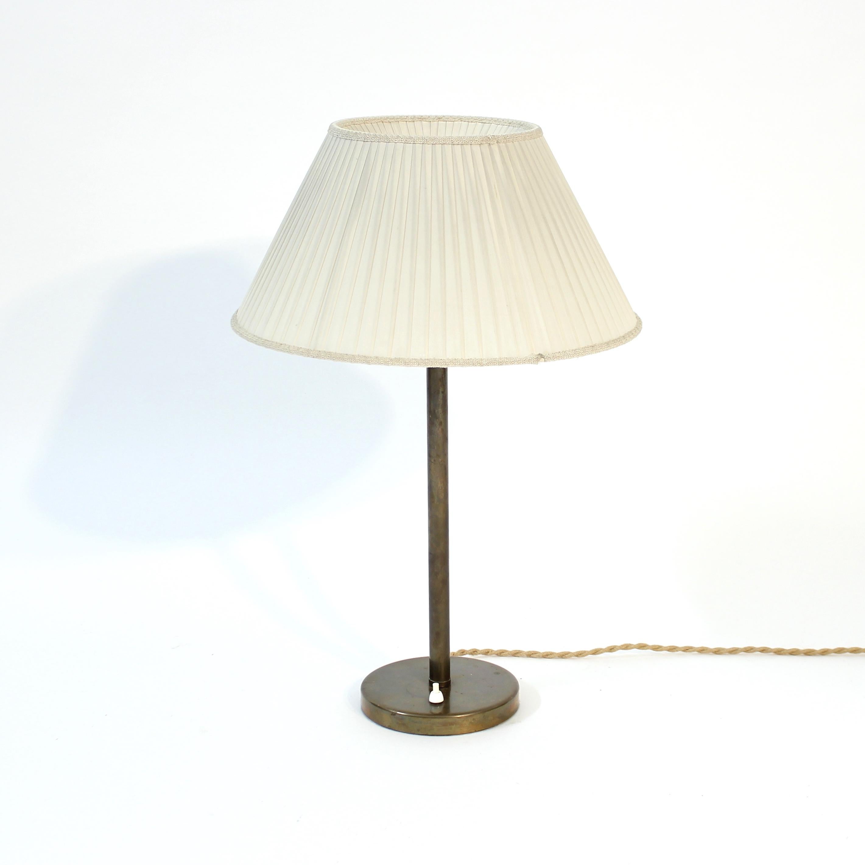 Swedish Brass table lamp by ASEA, Attributed to Hans Bergström, 1950s For Sale