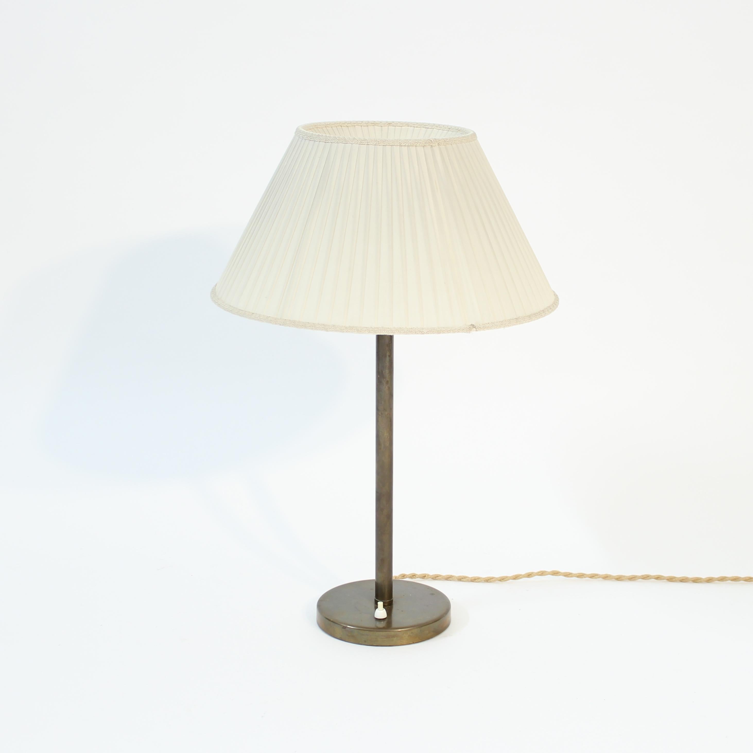 20th Century Brass table lamp by ASEA, Attributed to Hans Bergström, 1950s For Sale