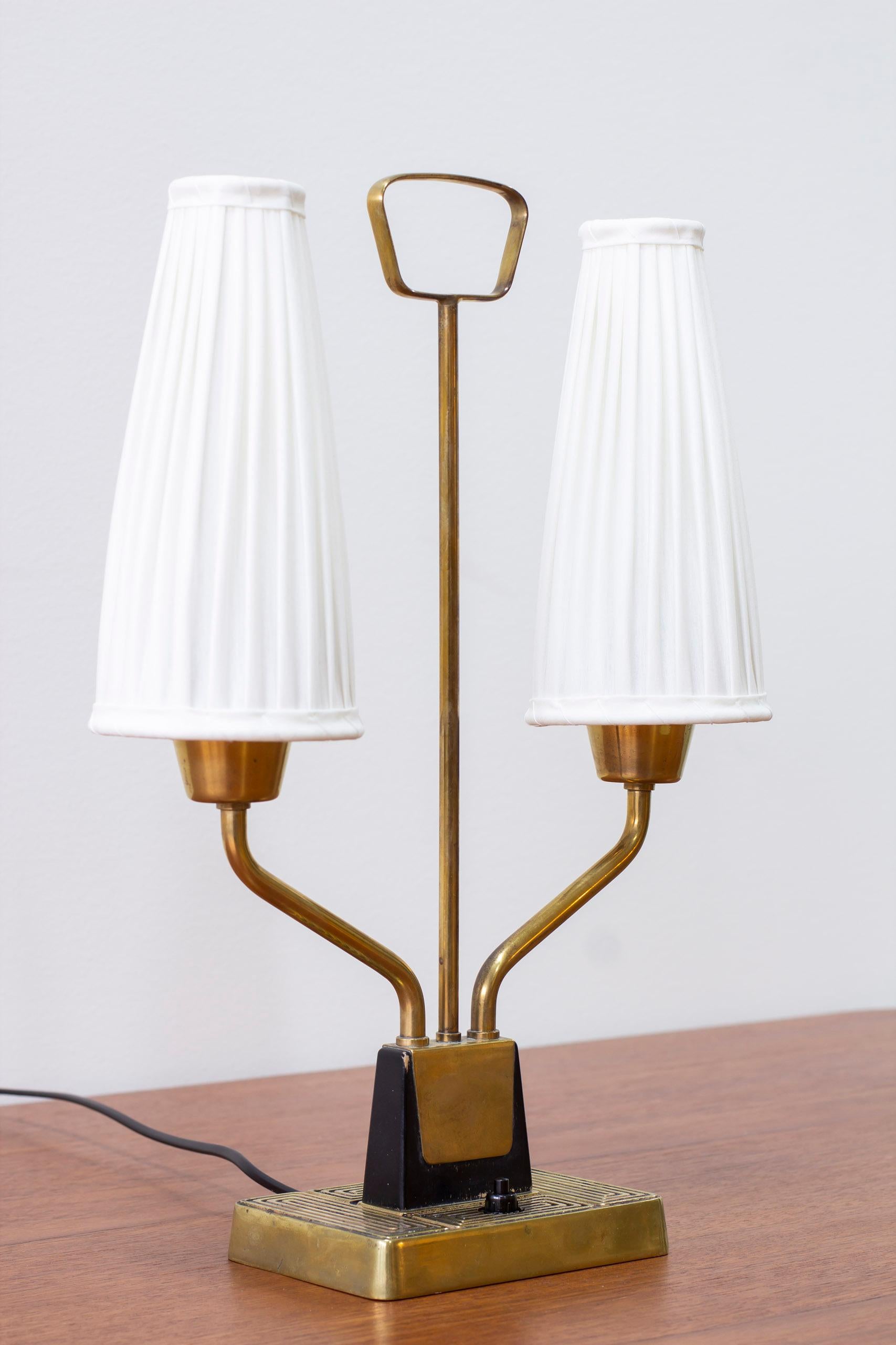 Brass table lamp by ASEA belysning, Sweden, 1950s 6