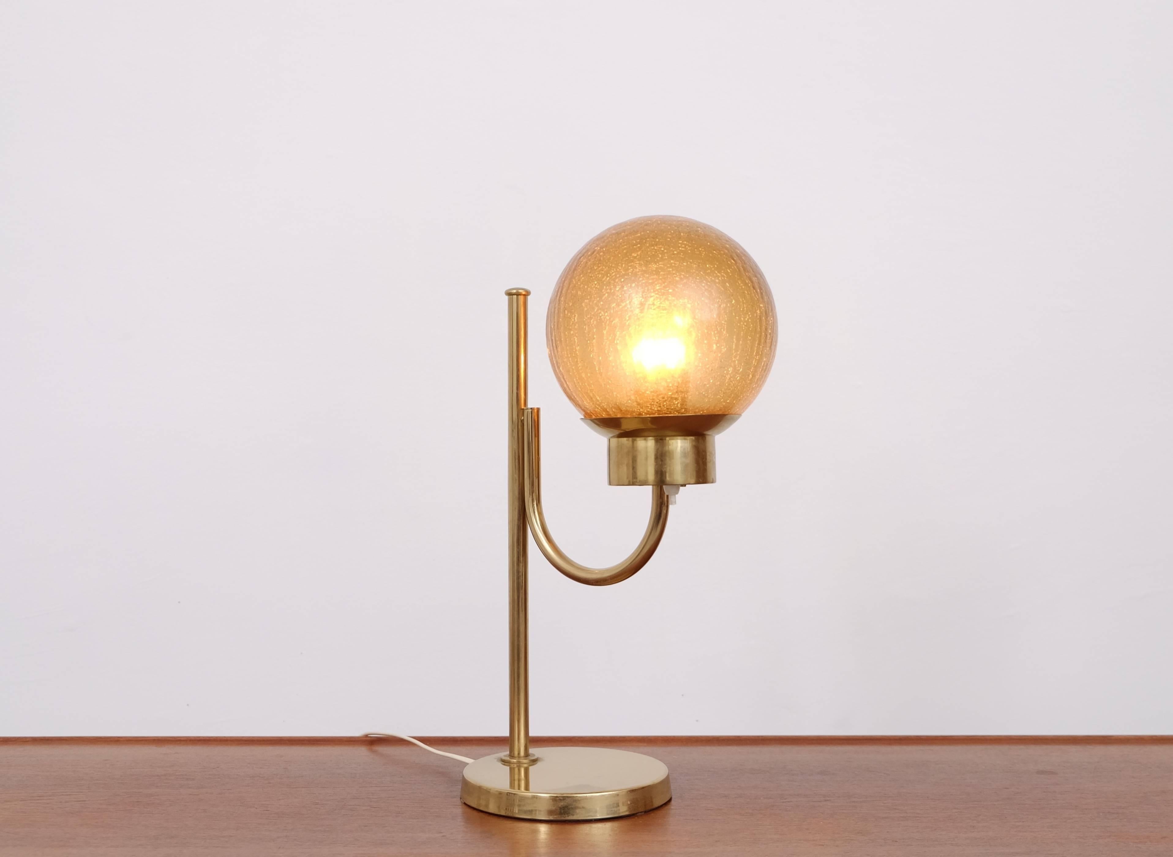 Scandinavian Modern Brass Table Lamp by Bergboms Model B-090