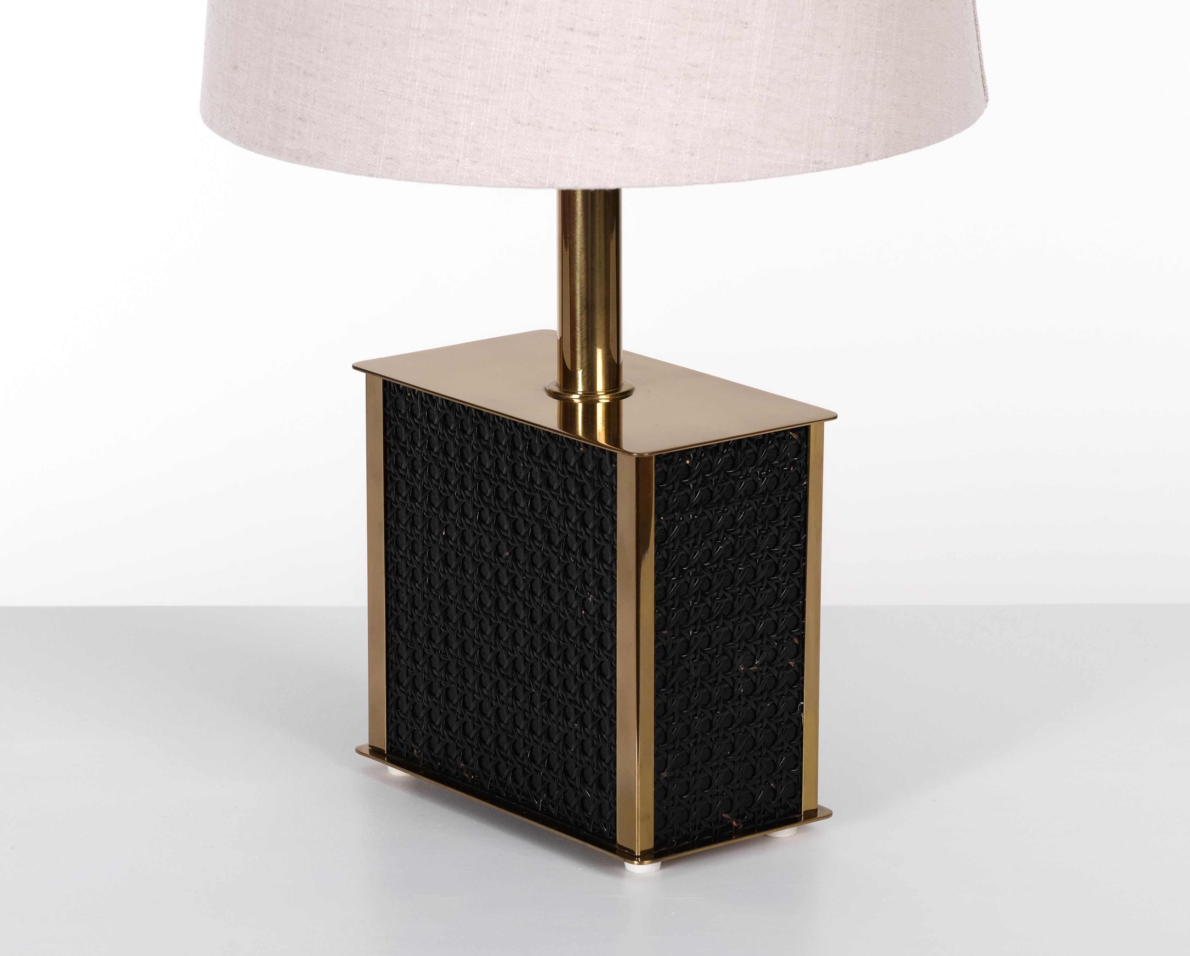 Scandinavian Modern Brass Table Lamp by Bergboms, Sweden, 1970s For Sale