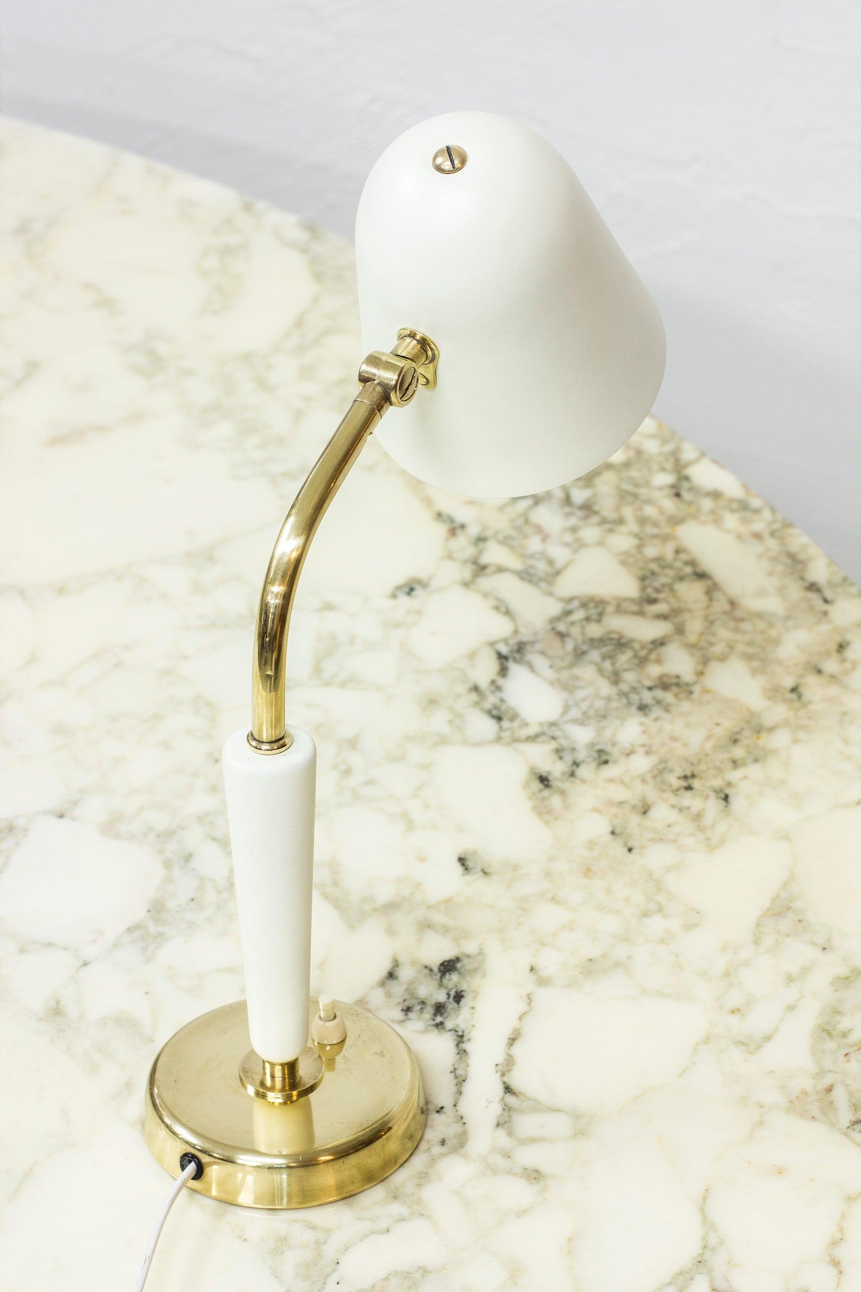 Mid-20th Century Brass Table Lamp by Bertil Brisborg for Nordiska Kompaniet, Swedish modern For Sale