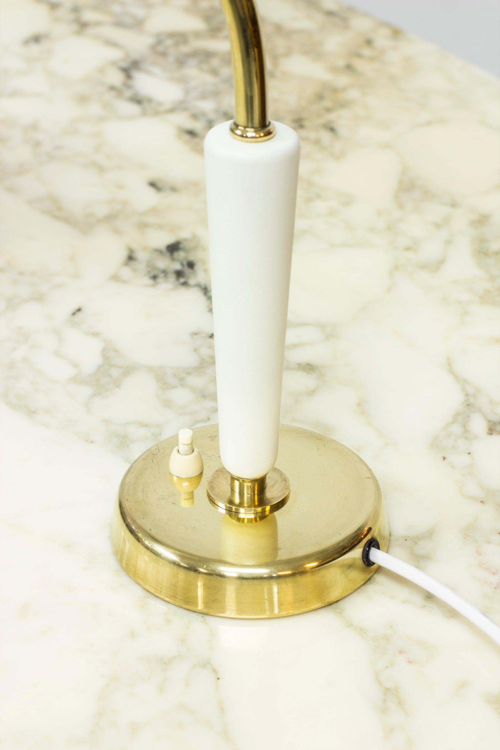 Brass Table Lamp by Bertil Brisborg for Nordiska Kompaniet, Swedish modern For Sale 2