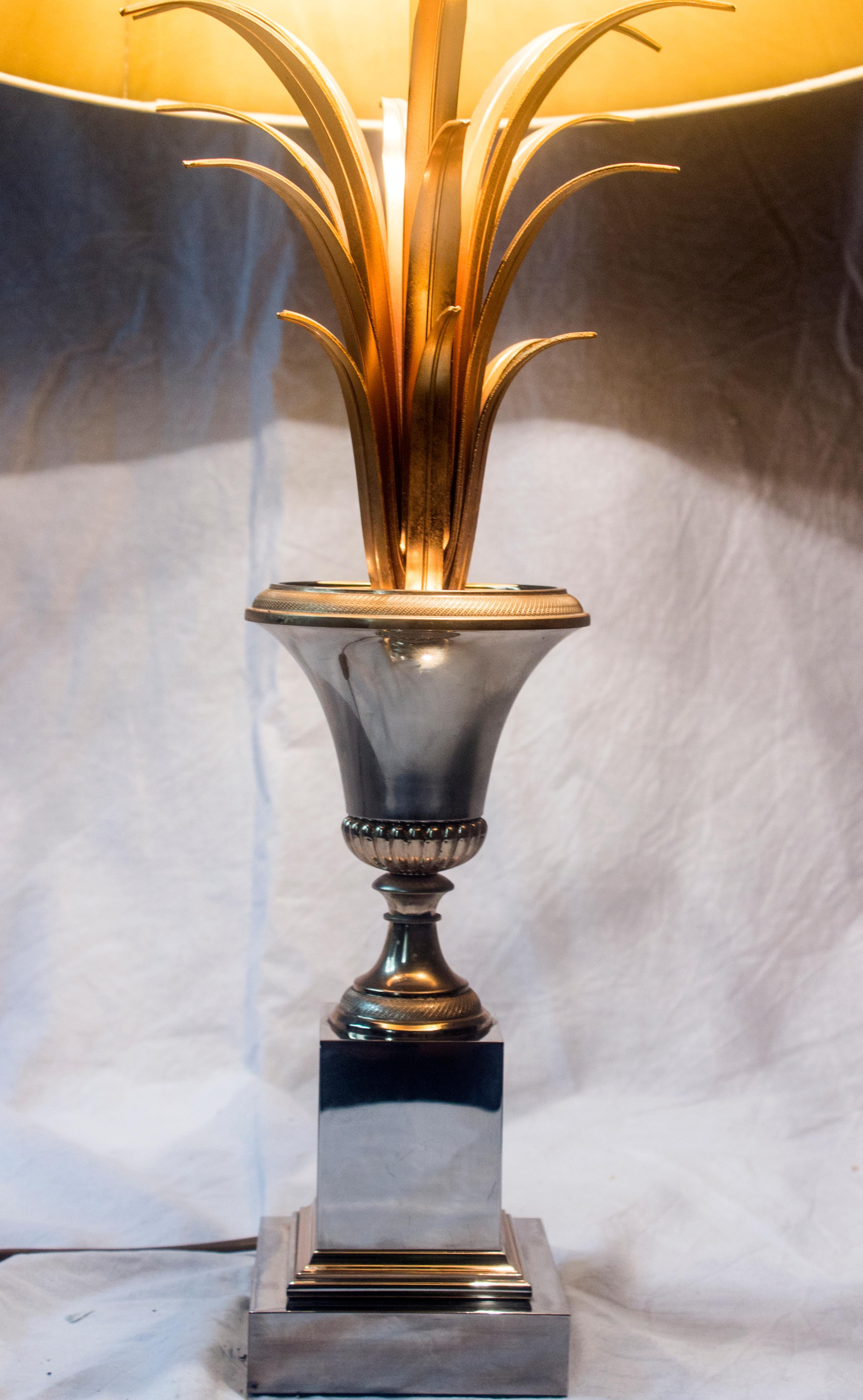 Hollywood Regency Brass Table Lamp by Boulanger, 1980s, Belgium For Sale