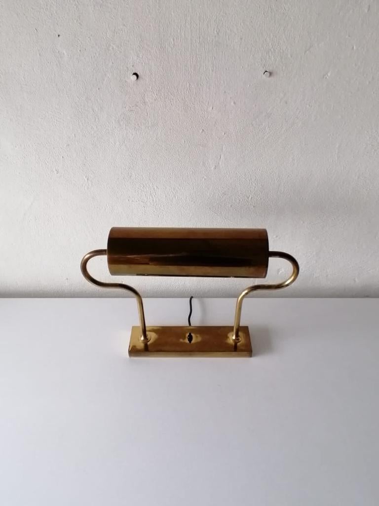 Hollywood Regency Solid Brass Adjustable Table Lamp by Florian Schulz, 1970s Germany For Sale