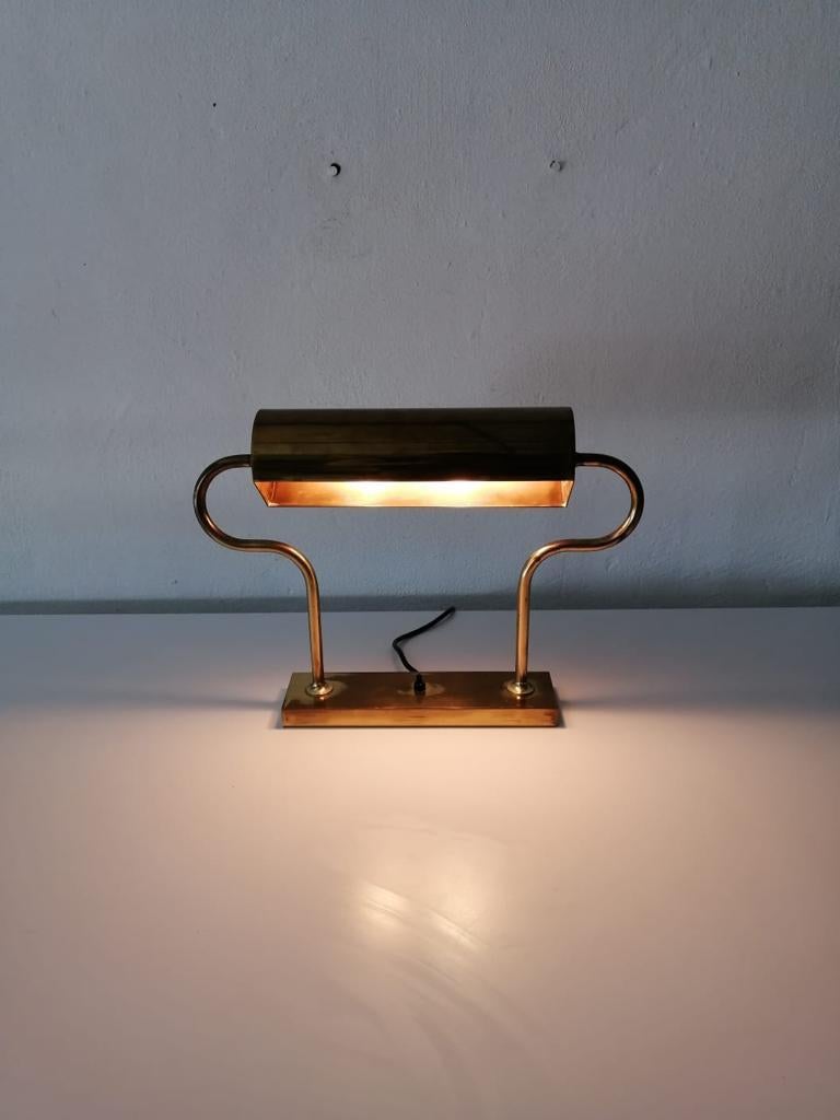 Solid Brass Adjustable Table Lamp by Florian Schulz, 1970s Germany For Sale 1