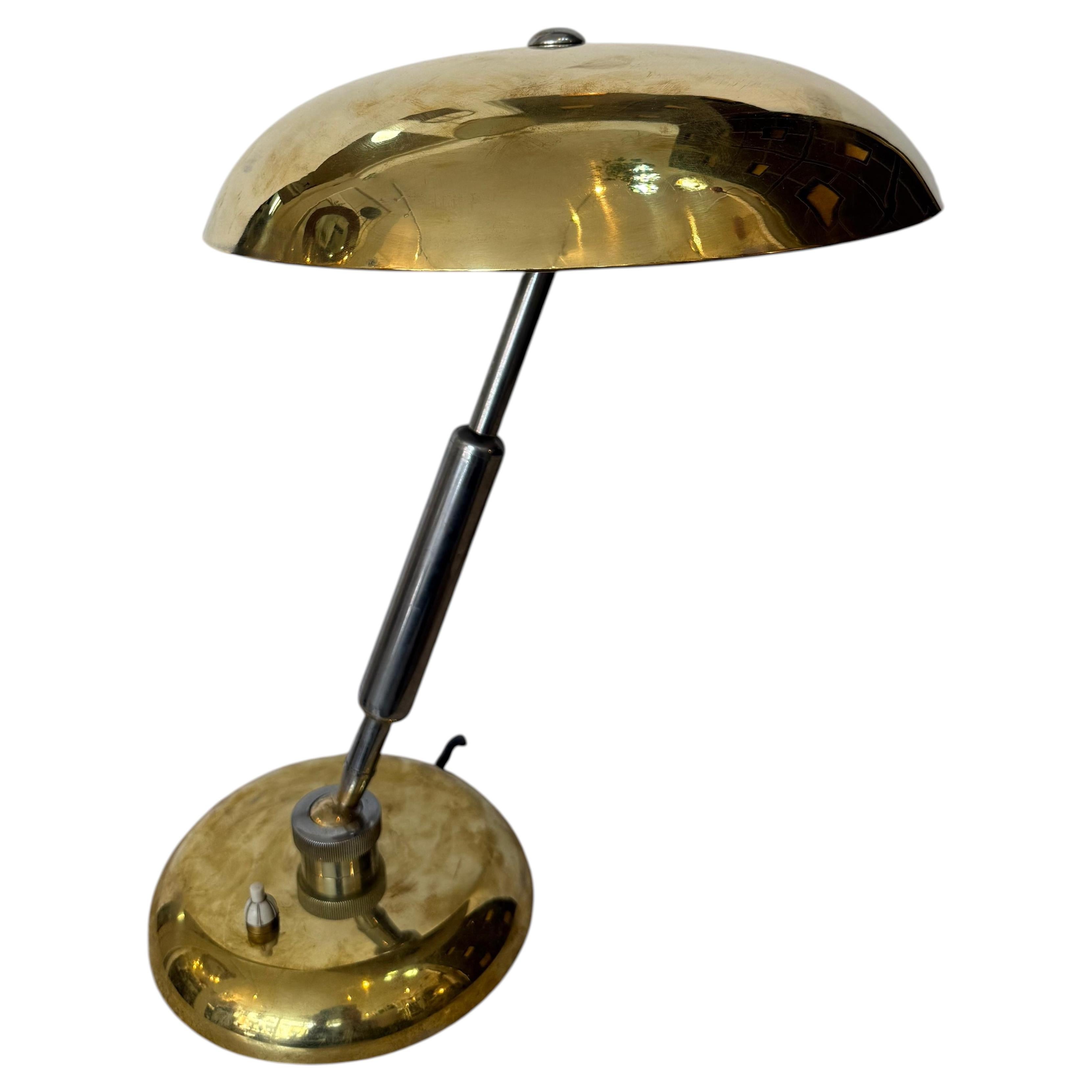 Brass Table Lamp By Giovanni Michelucci , designed for Lariolux in the c.1950's