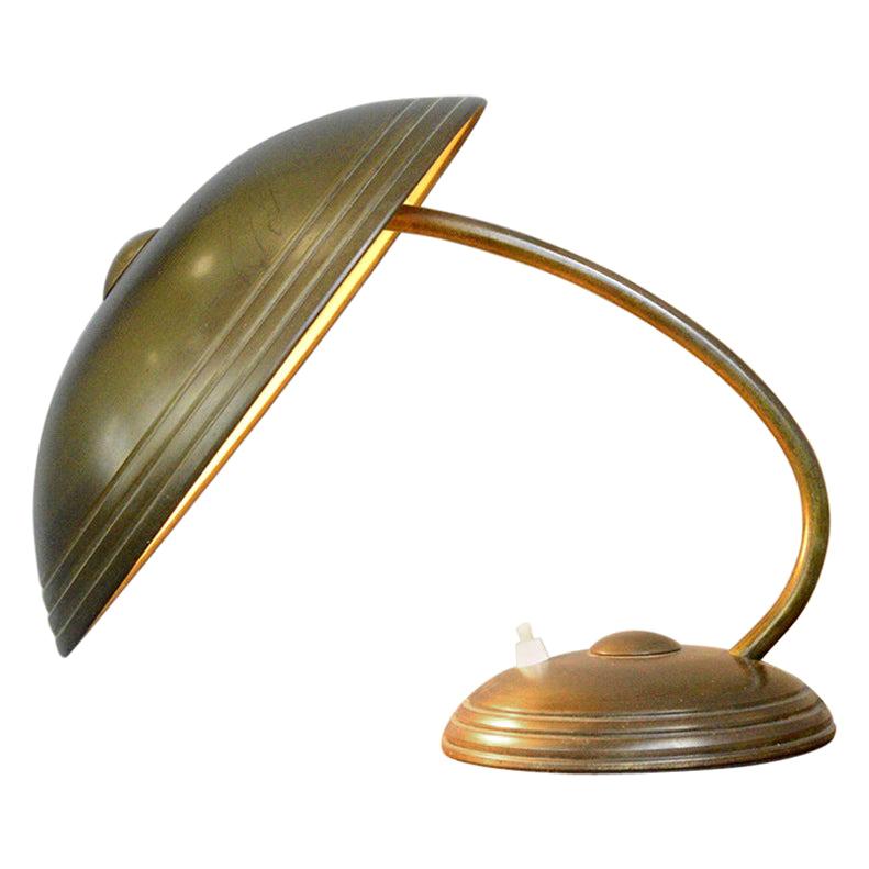 Brass Table Lamp by Helo, circa 1940s
