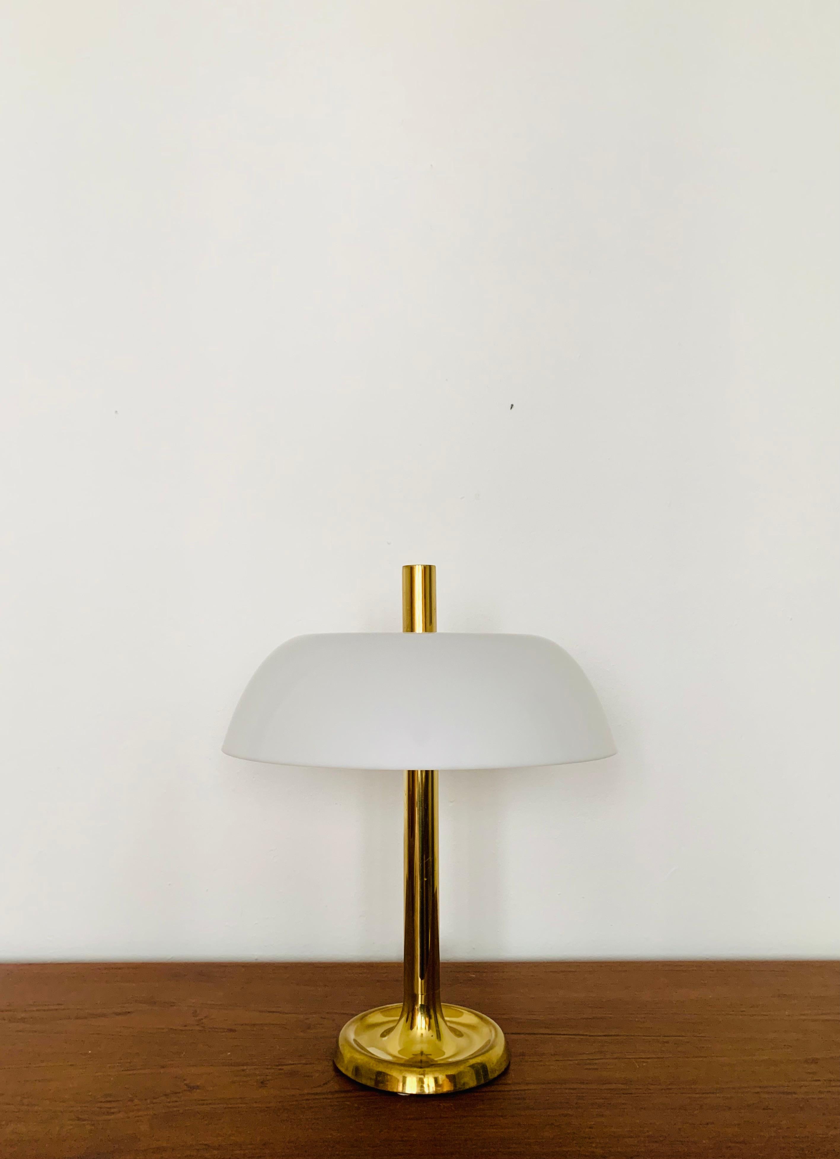Mid-Century Modern Brass Table Lamp by Hillebrand