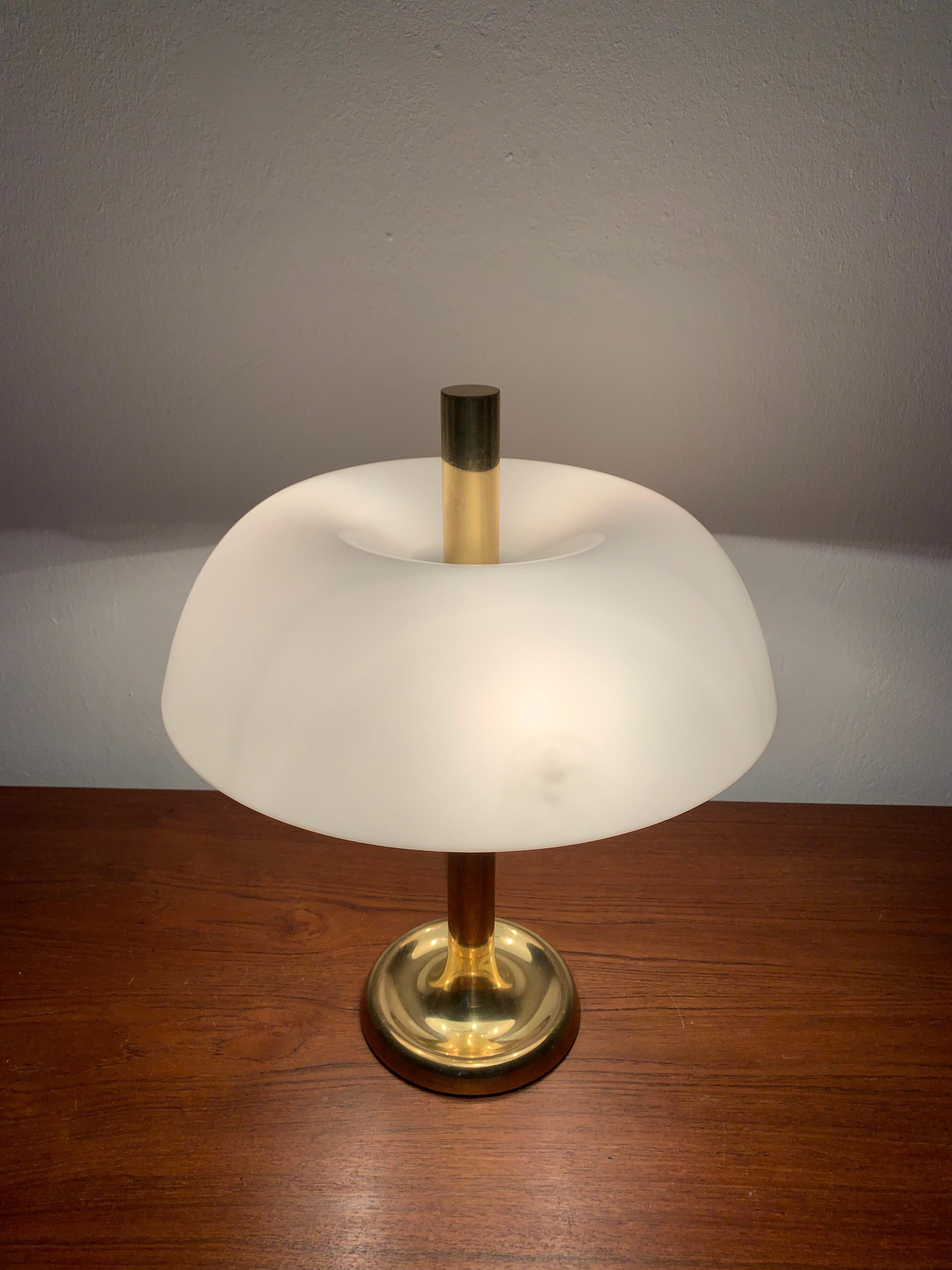 Brass Table Lamp by Hillebrand 3