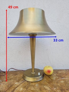 Brass Table Lamp by Jean Perzel, France, Mid-20th Century