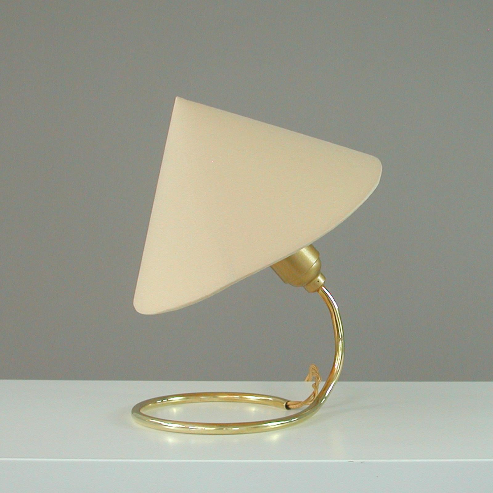 Mid-Century Modern Brass Table Lamp by JT Kalmar, Austria, 1950s