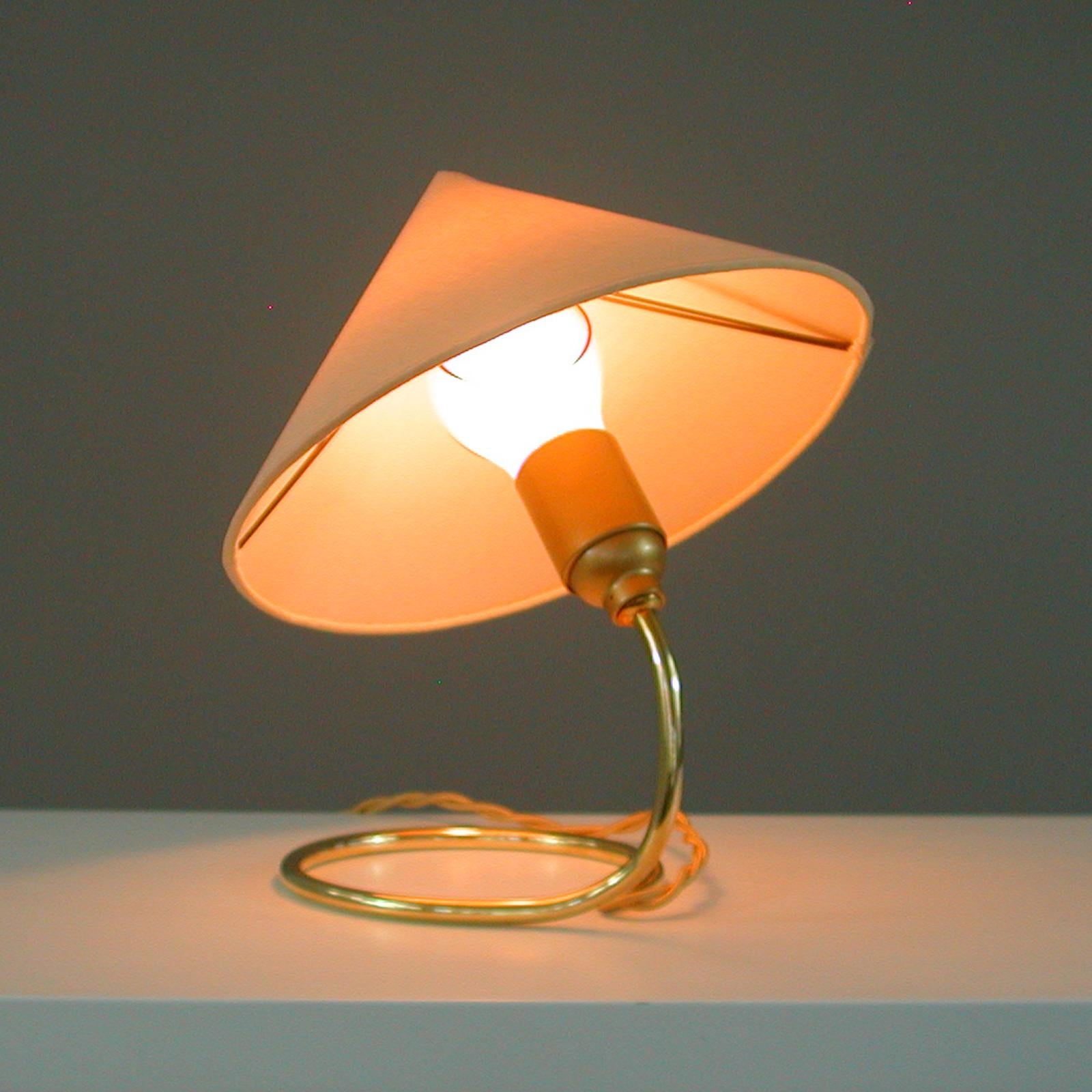 Mid-20th Century Brass Table Lamp by JT Kalmar, Austria, 1950s