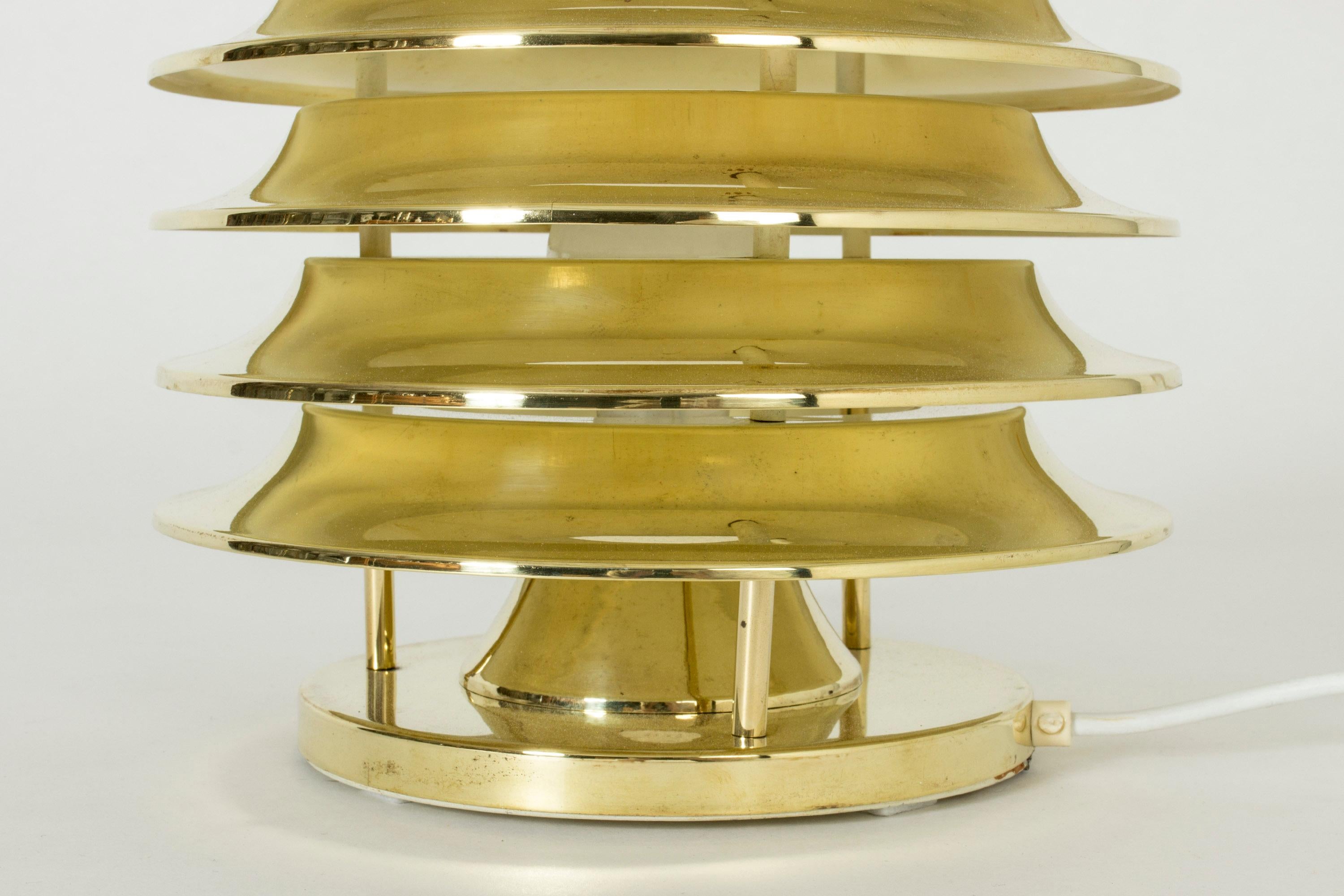 Brass Table Lamp by Kai Ruokonen for Orno, Finland, 1960s 1
