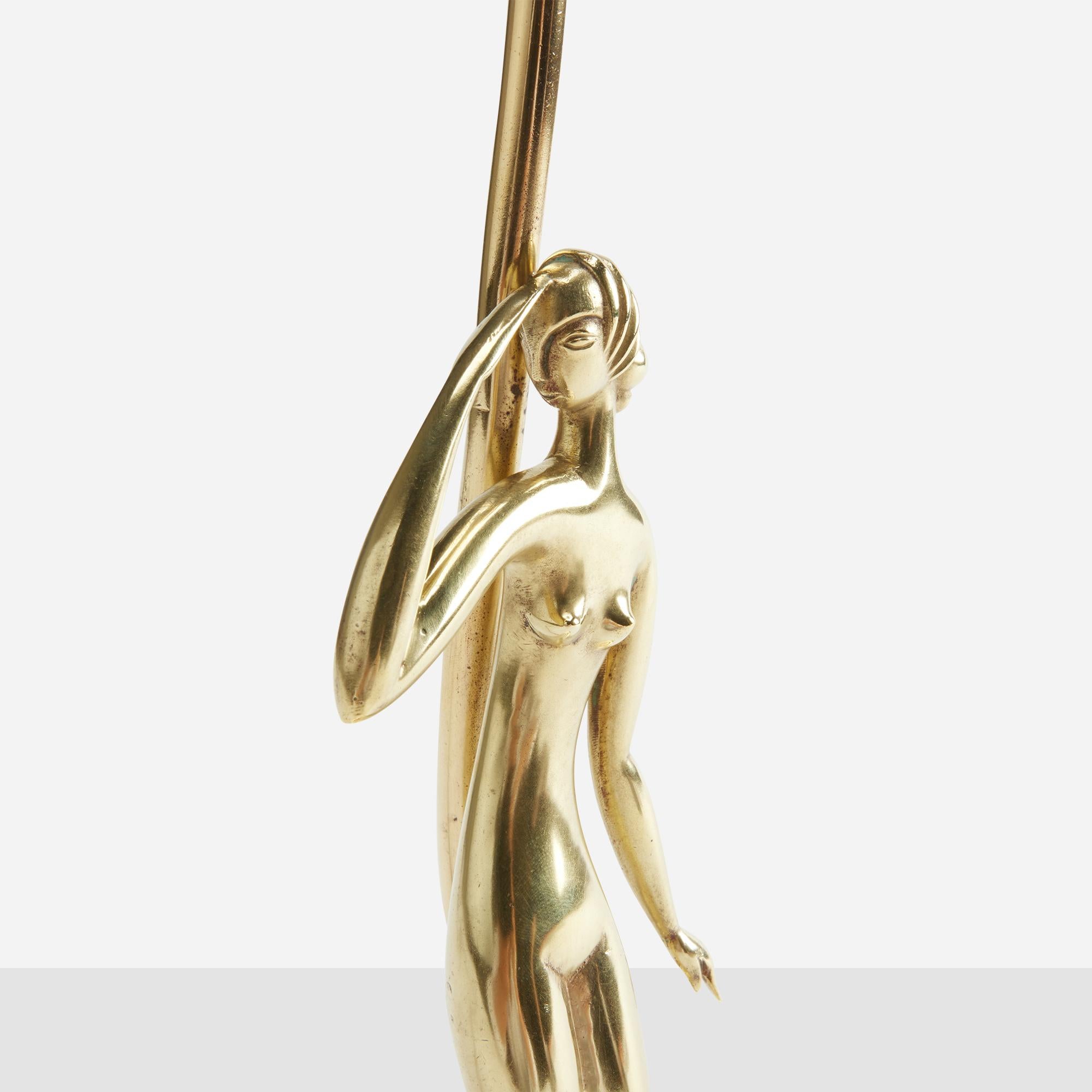 Lampe de table en laiton de Karl Hagenauer en vente 3