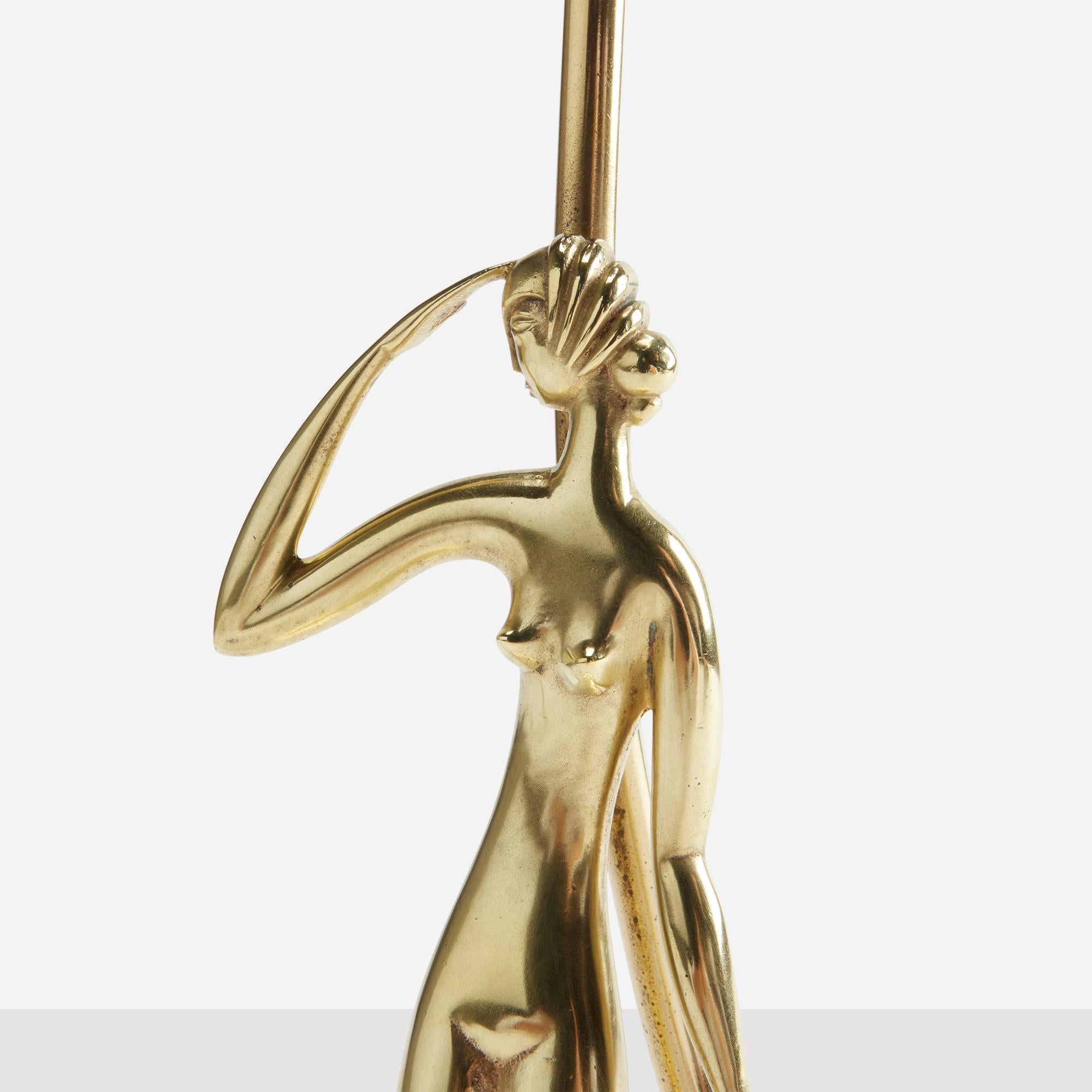 Lampe de table en laiton de Karl Hagenauer en vente 2