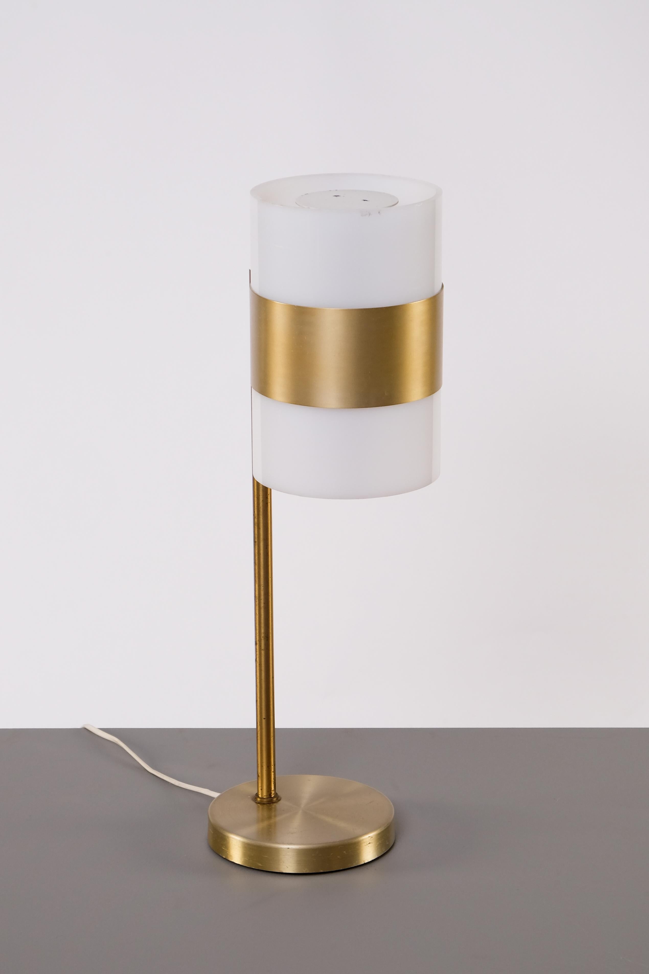 Rare model. Brass and acrylic. Produced by Luxus, Sweden, 1960s.
Measure: Height 57 cm.