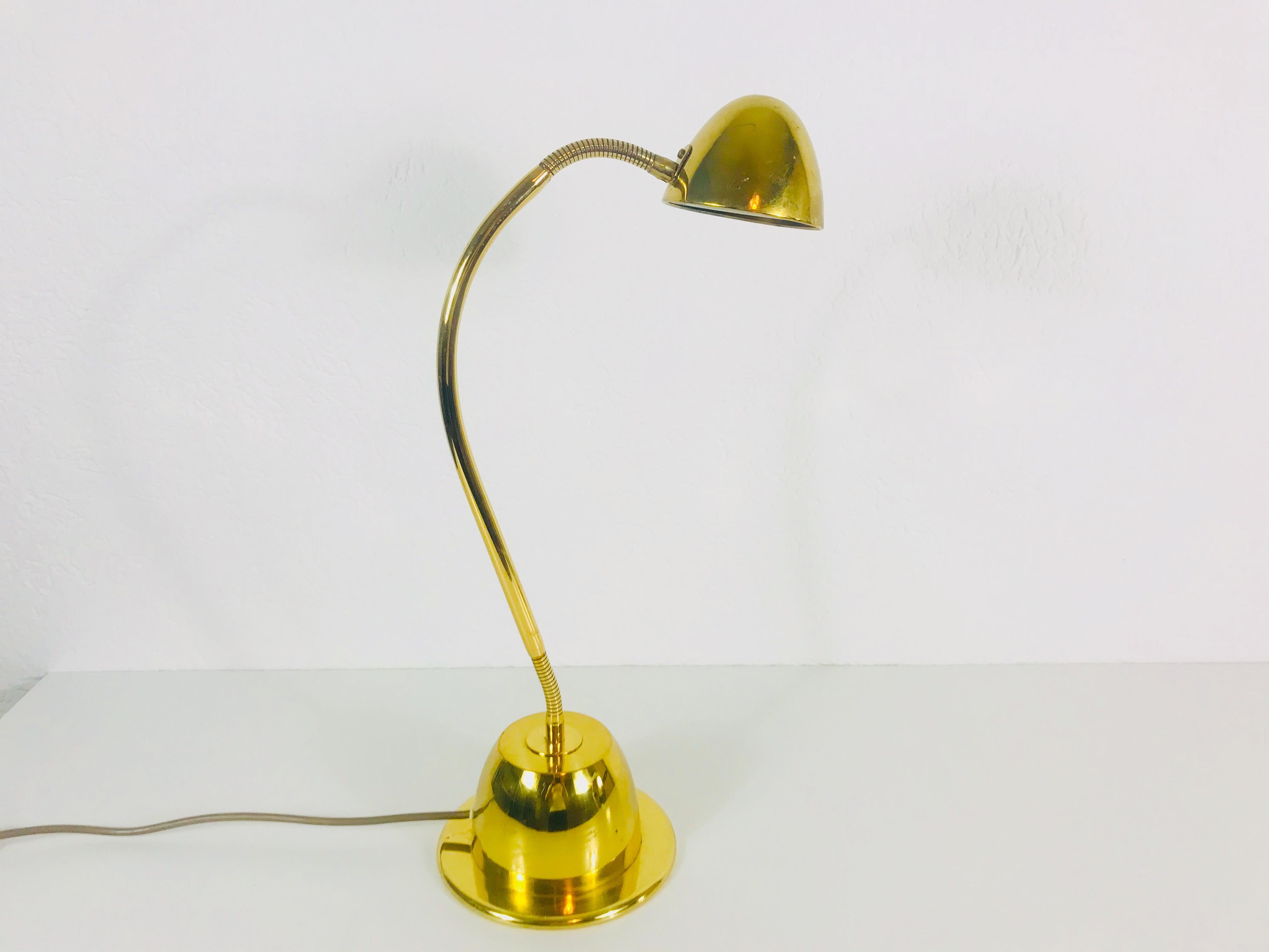 Brass Table Lamp by Schröder Leuchten, 1970s, Germany For Sale 2